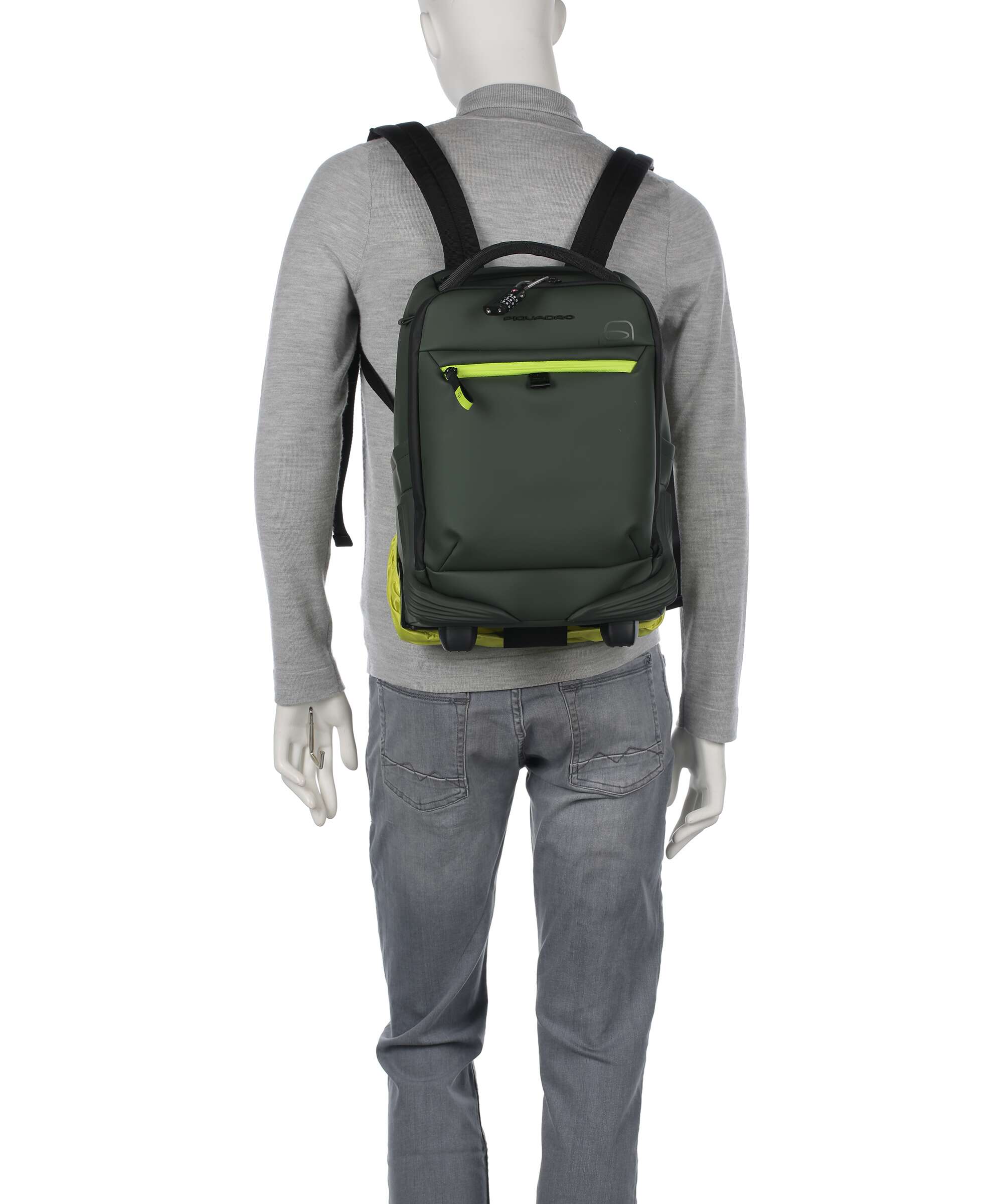 Piquadro Corner Backpack with wheels blue