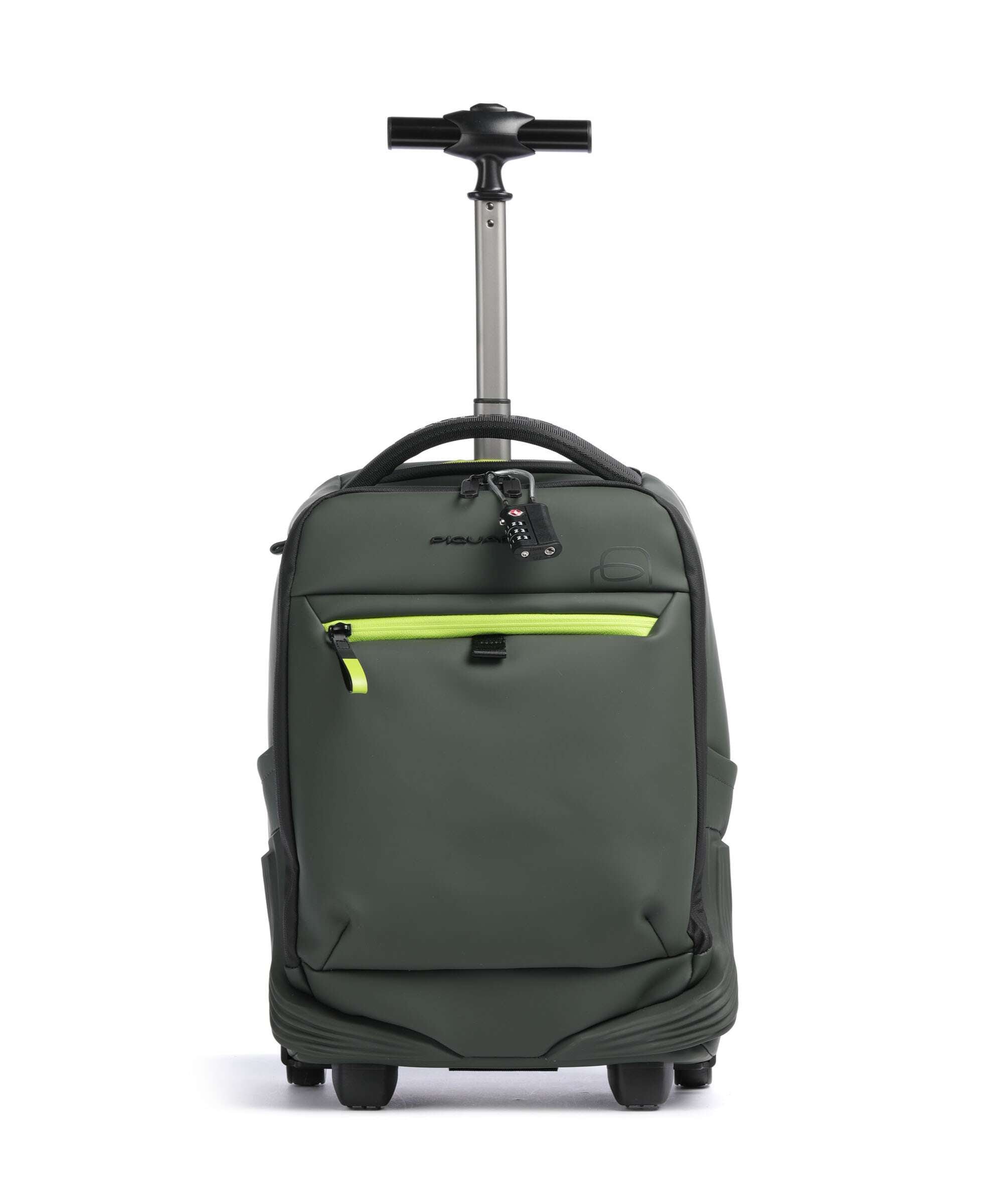 Piquadro Corner Backpack with wheels sage green
