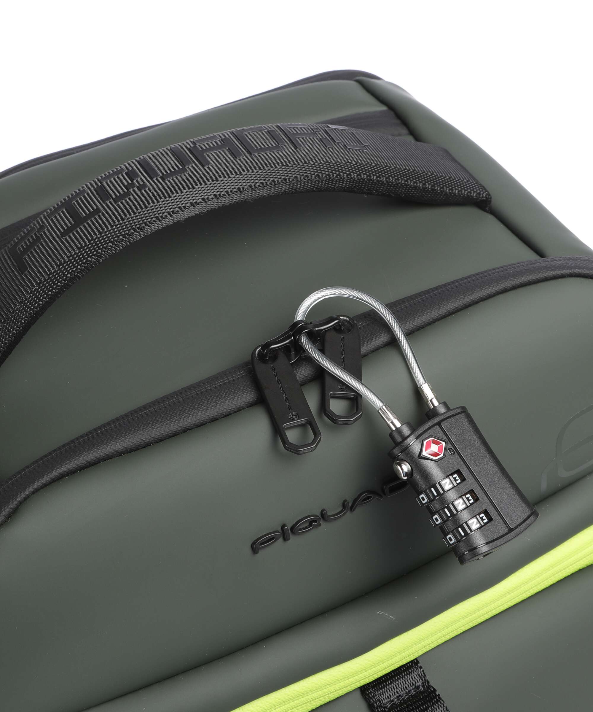 Piquadro Corner Backpack with wheels sage green