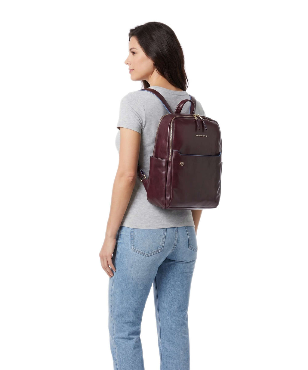 Piquadro Blue Square Backpack bordeaux