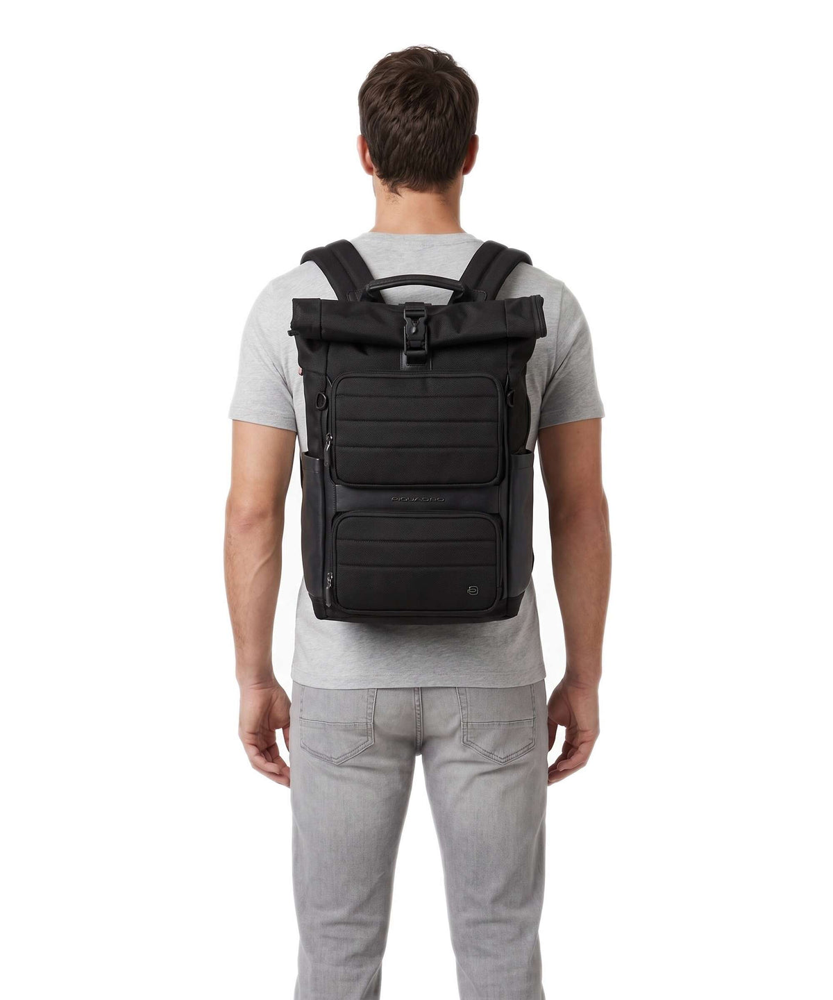 Piquadro Oberon 34 Rolltop backpack black