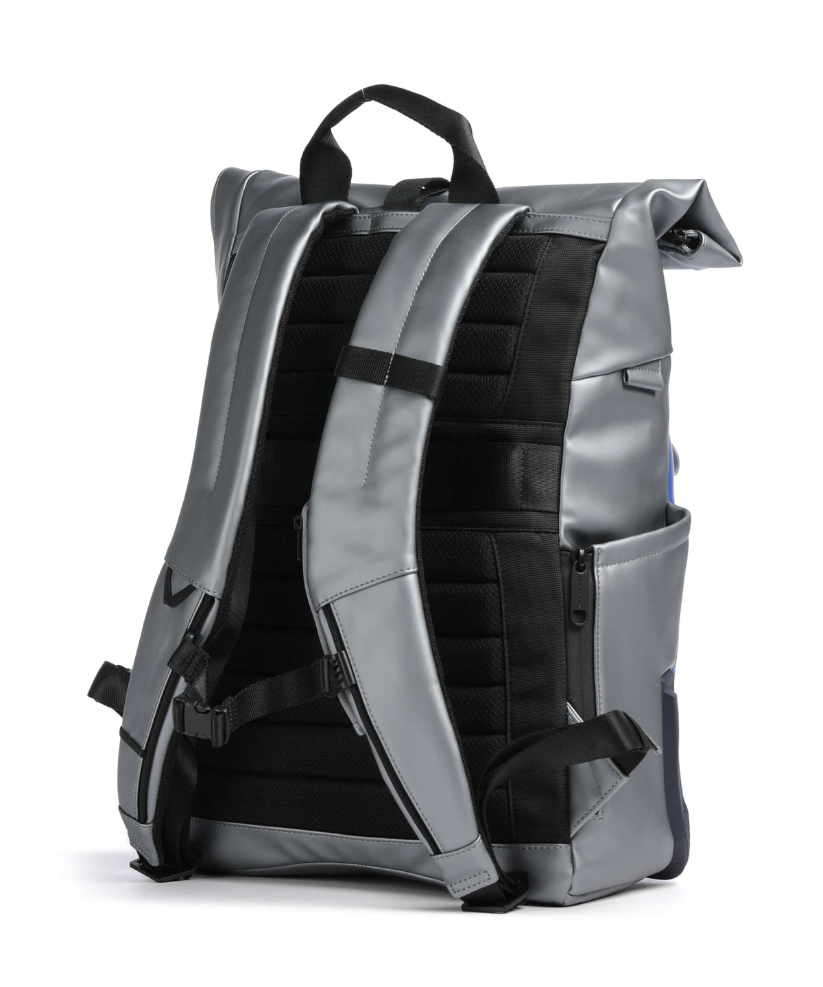 Piquadro Ducati C2OWD Rolltop backpack silver/blue