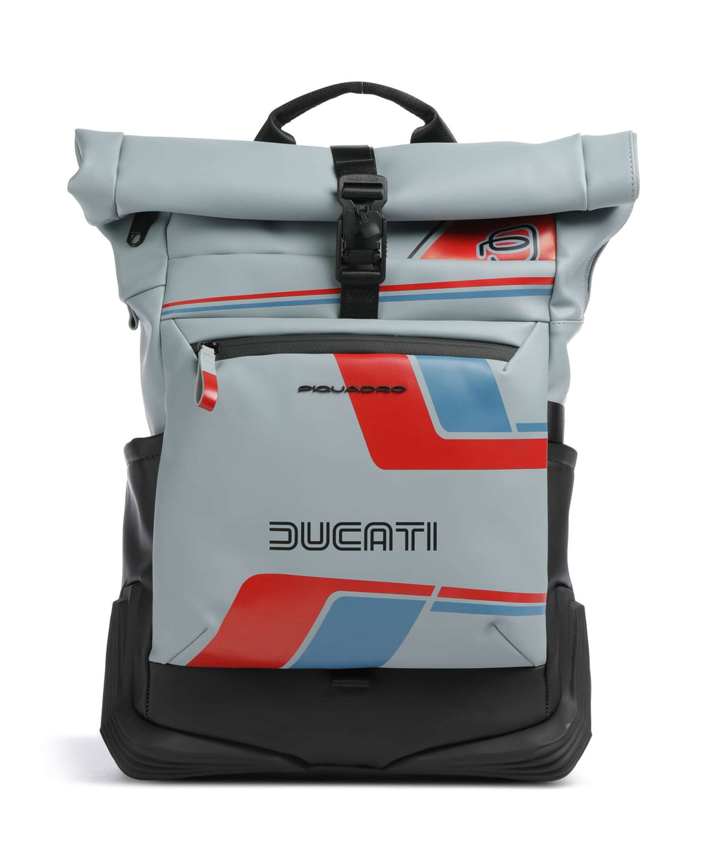 Piquadro Ducati C2OWD Rolltop backpack blue/black