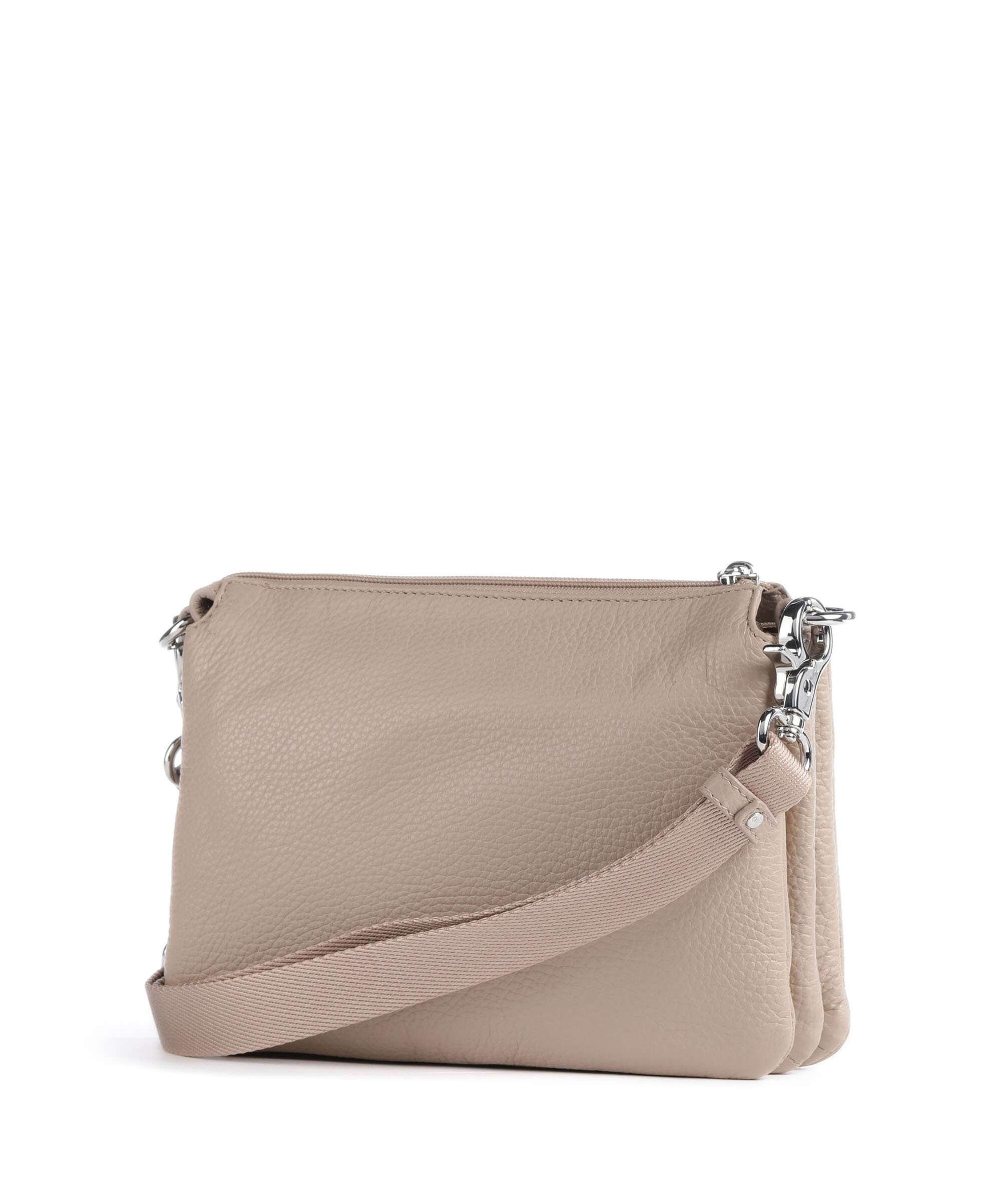 Mandarina Duck Mellow Leather Crossbody bag warm taupe