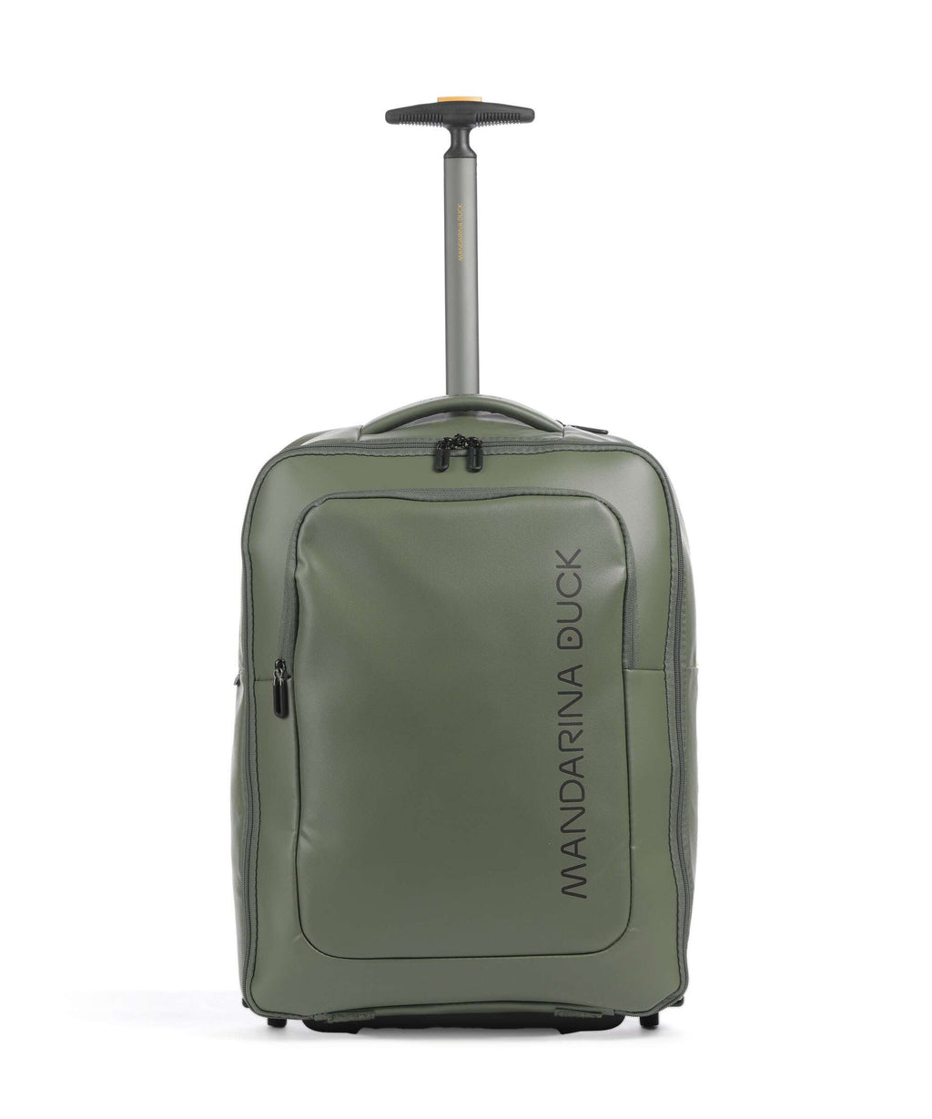 Mandarina Duck Eco Coated Backpack with wheels pine green
