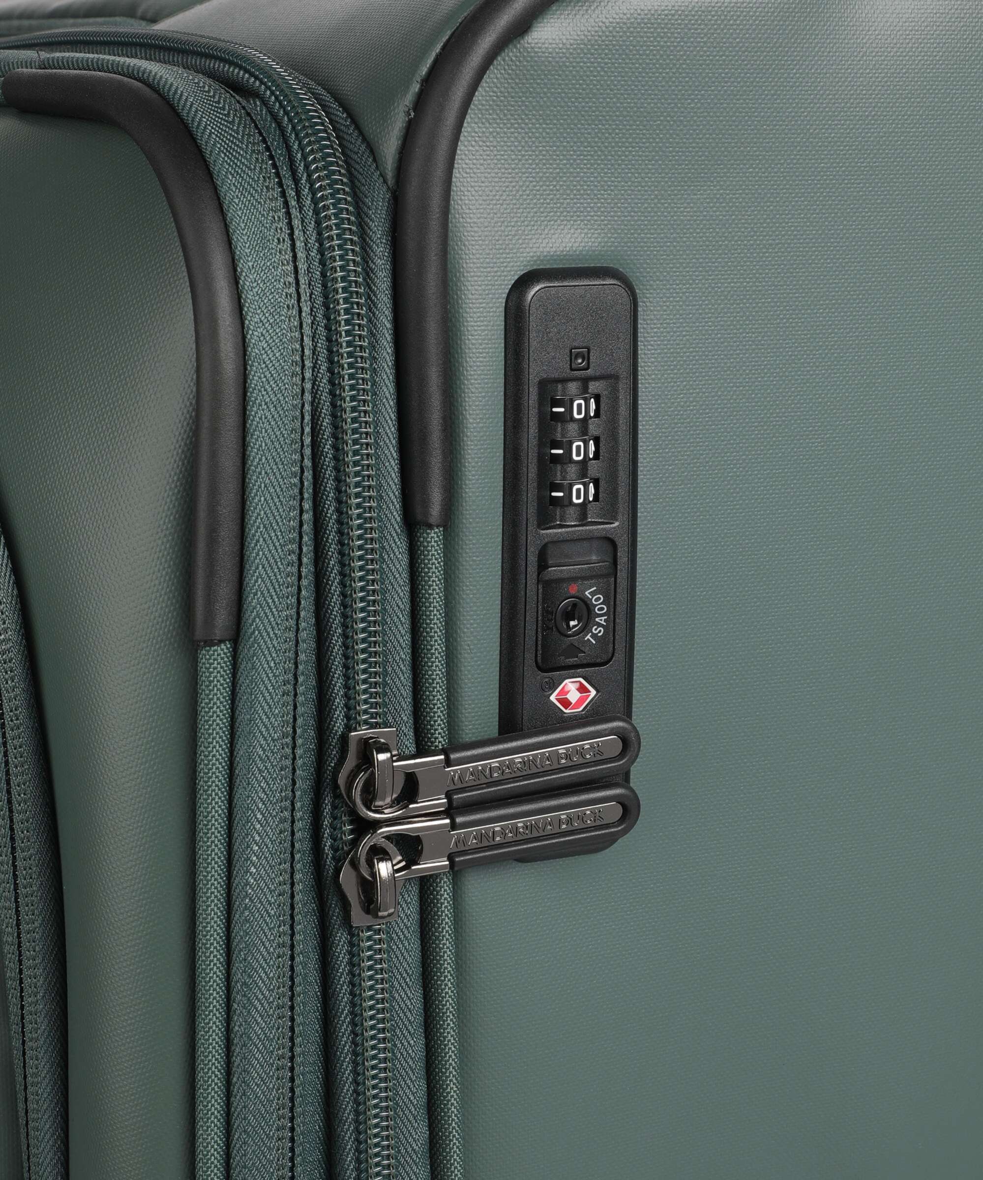 Mandarina Duck Eco Coated Spinner (4 wheels) deep green