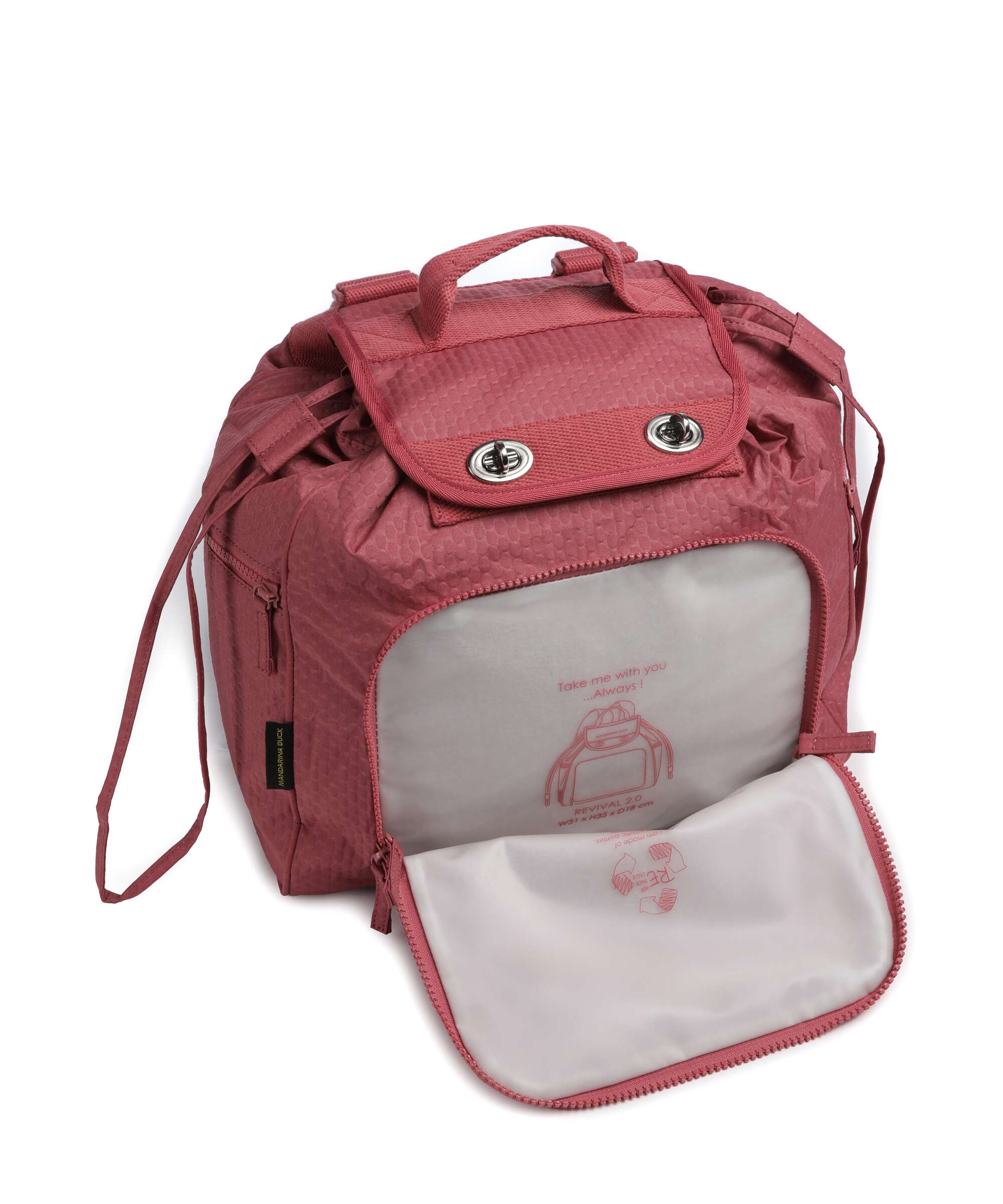 Mandarina Duck Revival 2.0 Backpack scarlet