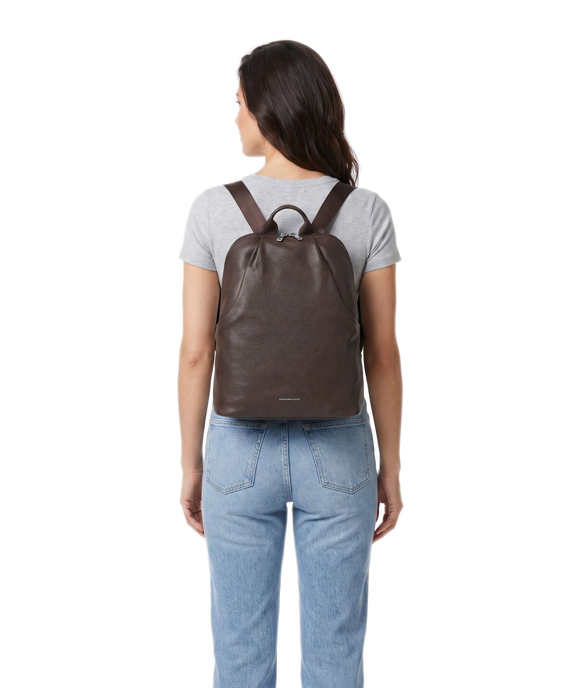 Mandarina Duck Mellow Leather Backpack espresso