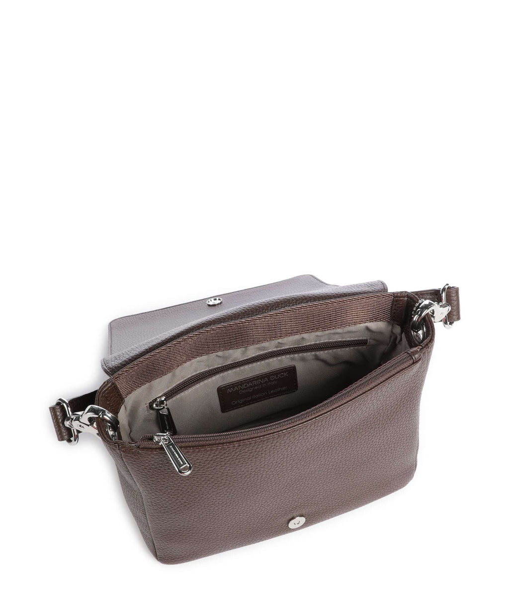Mandarina Duck Mellow Leather Crossbody bag espresso