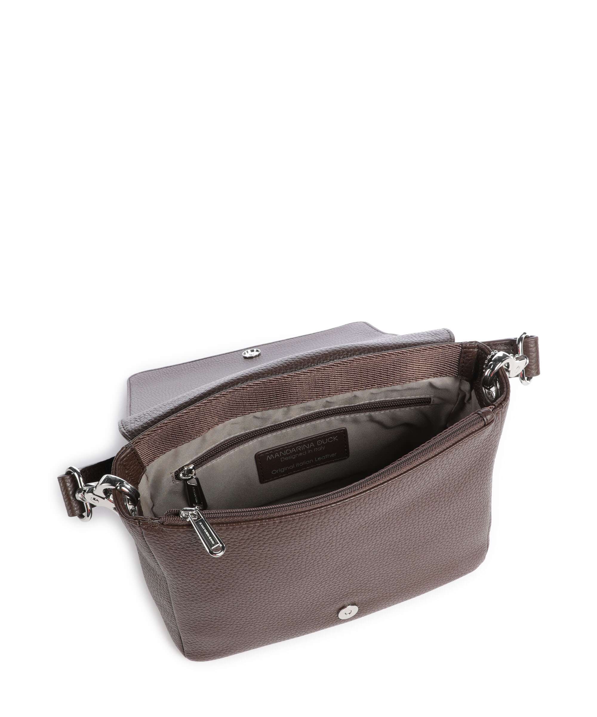 Mandarina Duck Mellow Leather Crossbody bag espresso