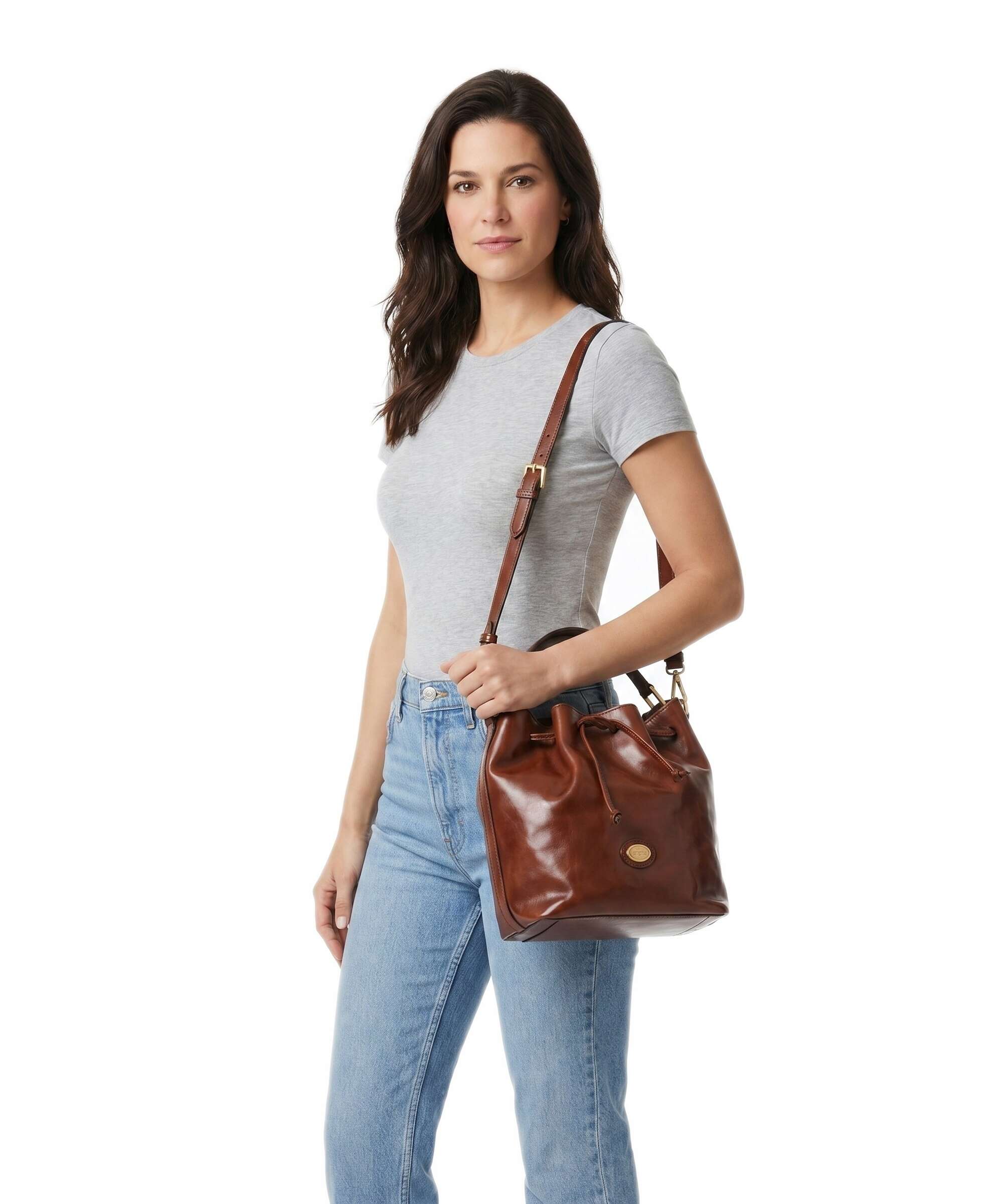 The Bridge Story Donna Bucket bag marrone