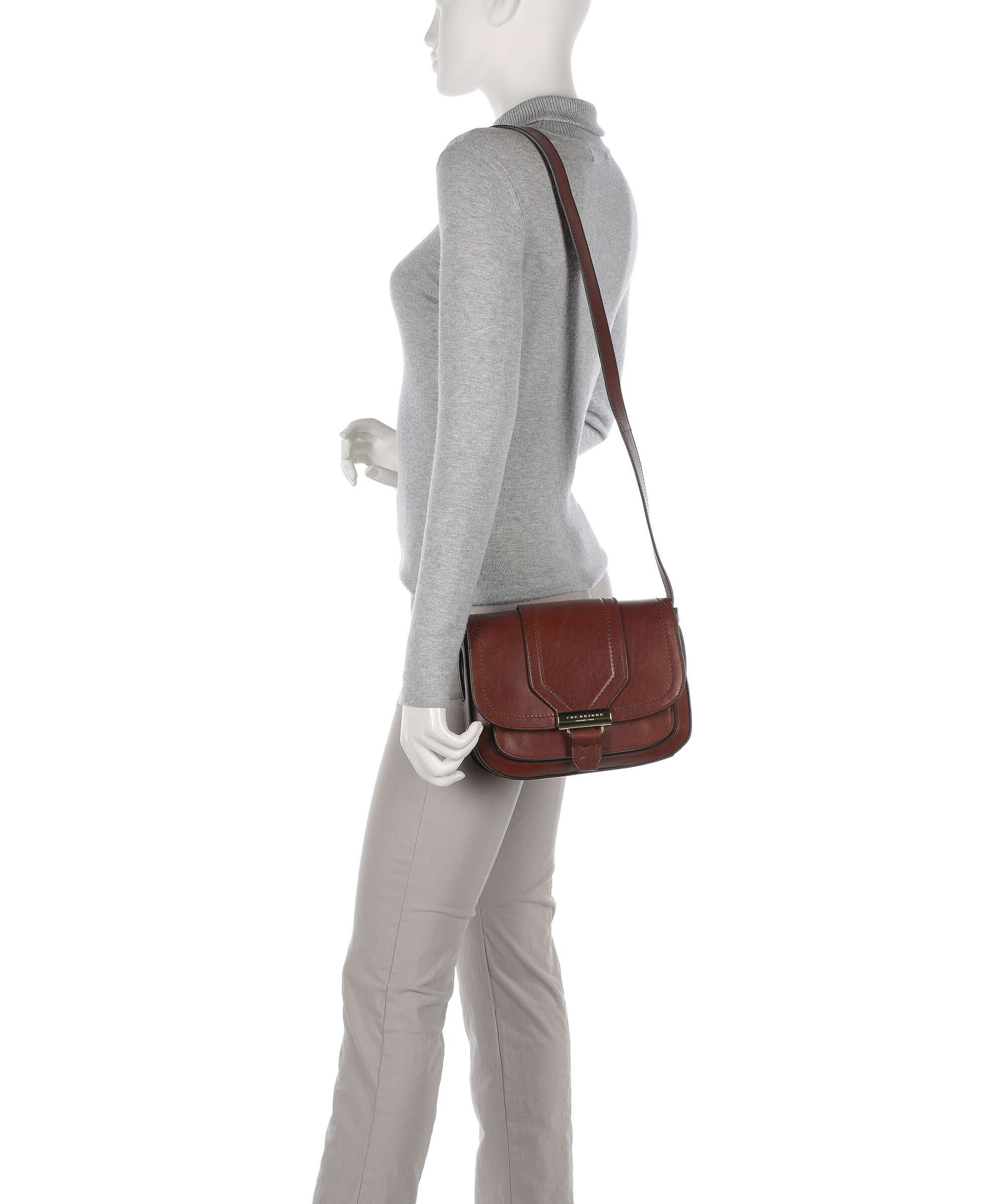 The Bridge Benedetta Crossbody bag marrone/oro
