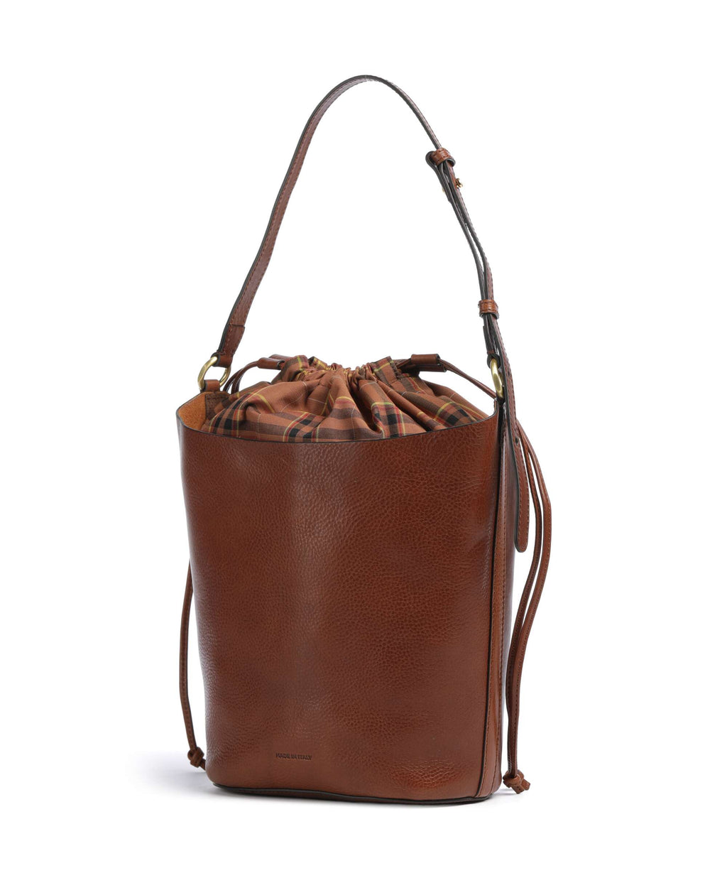 The Bridge Luce Soft Bucket bag marrone
