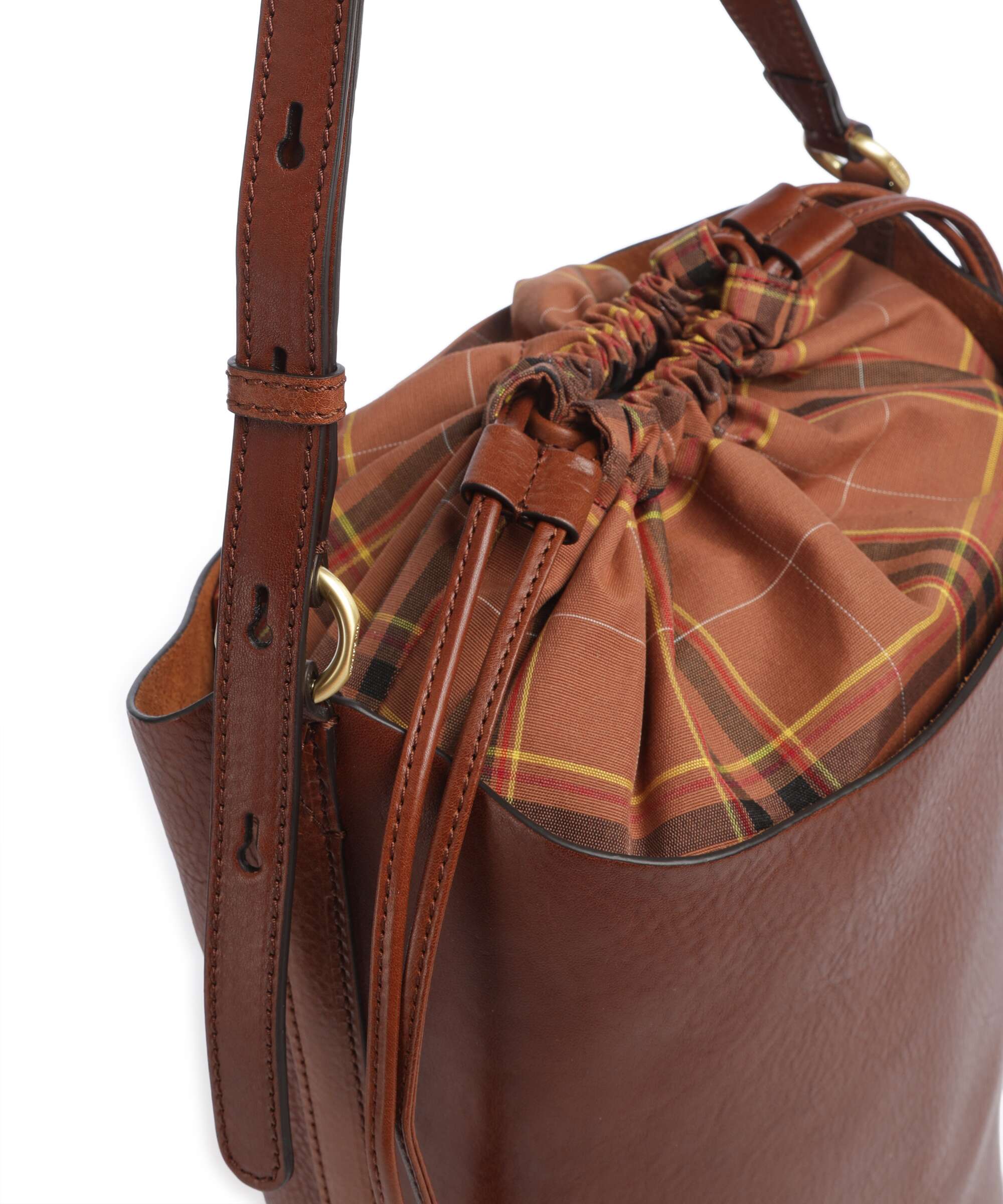 The Bridge Luce Soft Bucket bag marrone