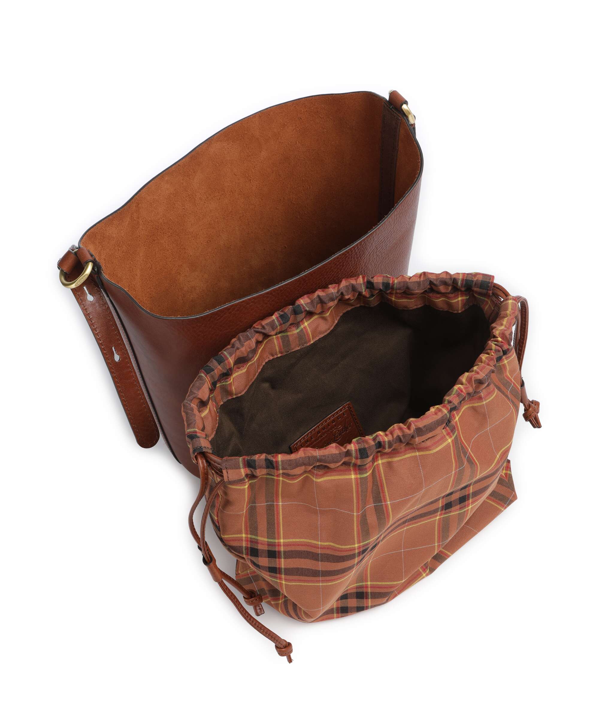 The Bridge Luce Soft Bucket bag marrone