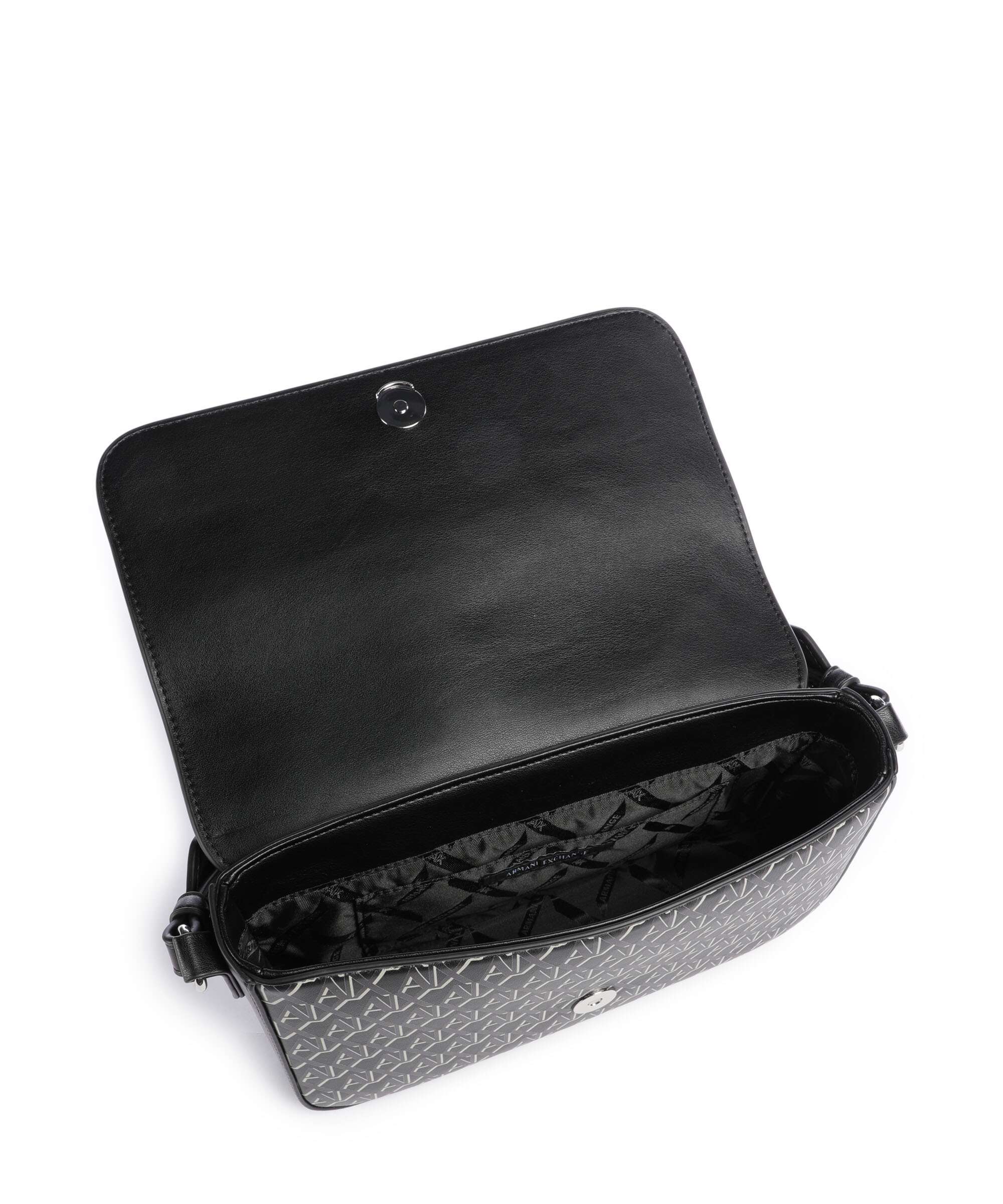 Armani Exchange Wave Monogram Crossbody bag black