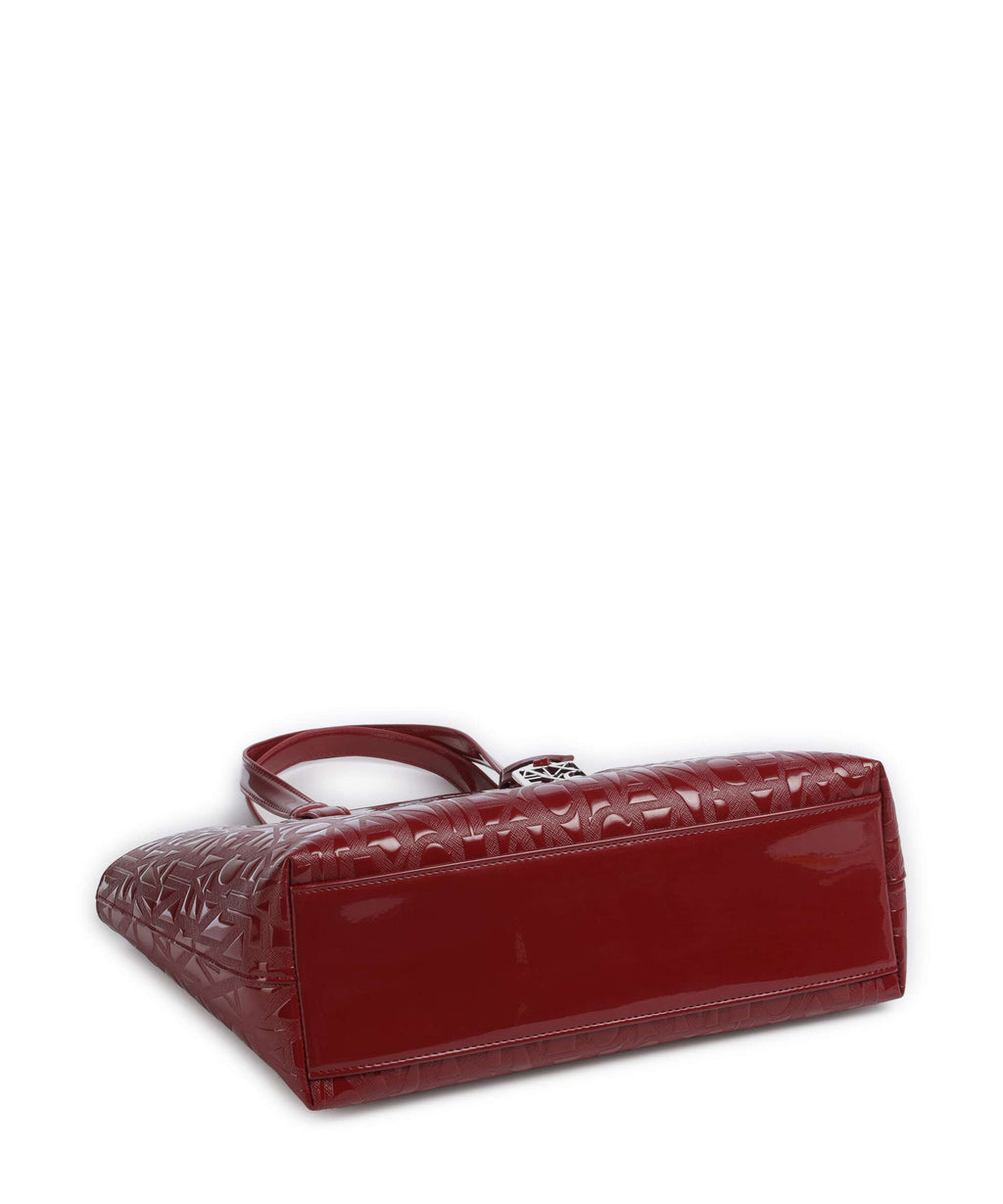 Armani Exchange Liz Patent M Tote bag red dahlia