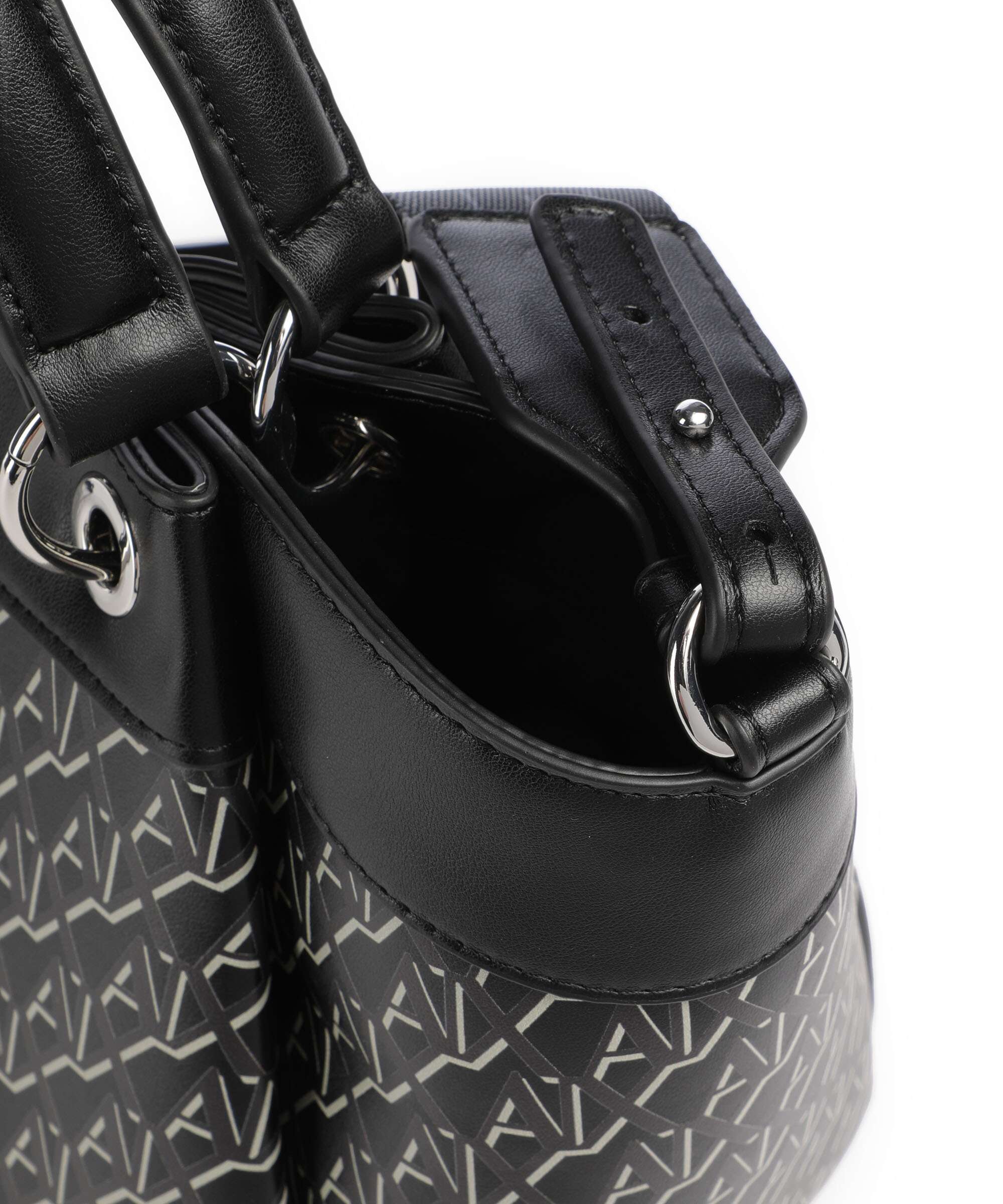 Armani Exchange Wave Monogram M Handbag black