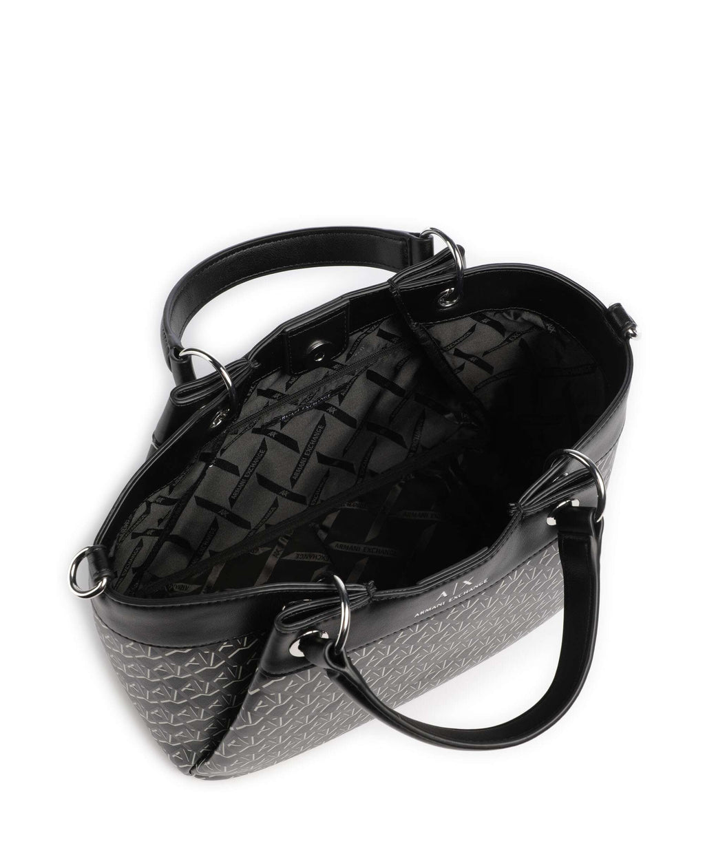 Armani Exchange Wave Monogram M Handbag black