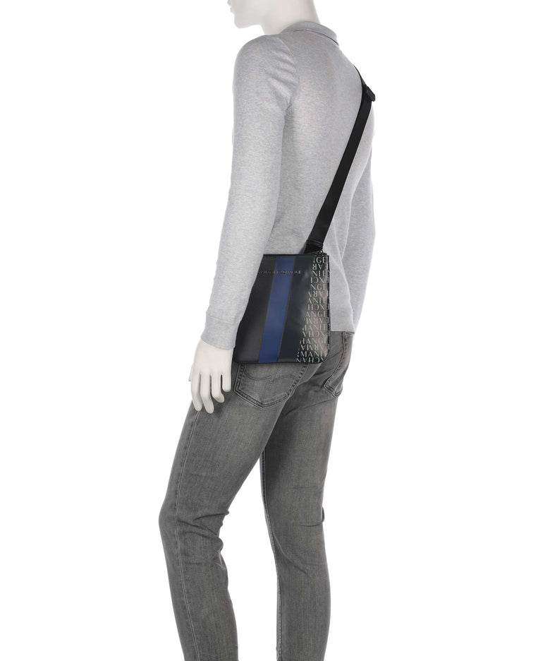 Armani Exchange Dylan Crossbody bag deep navy/estate blue/deep navy shiny