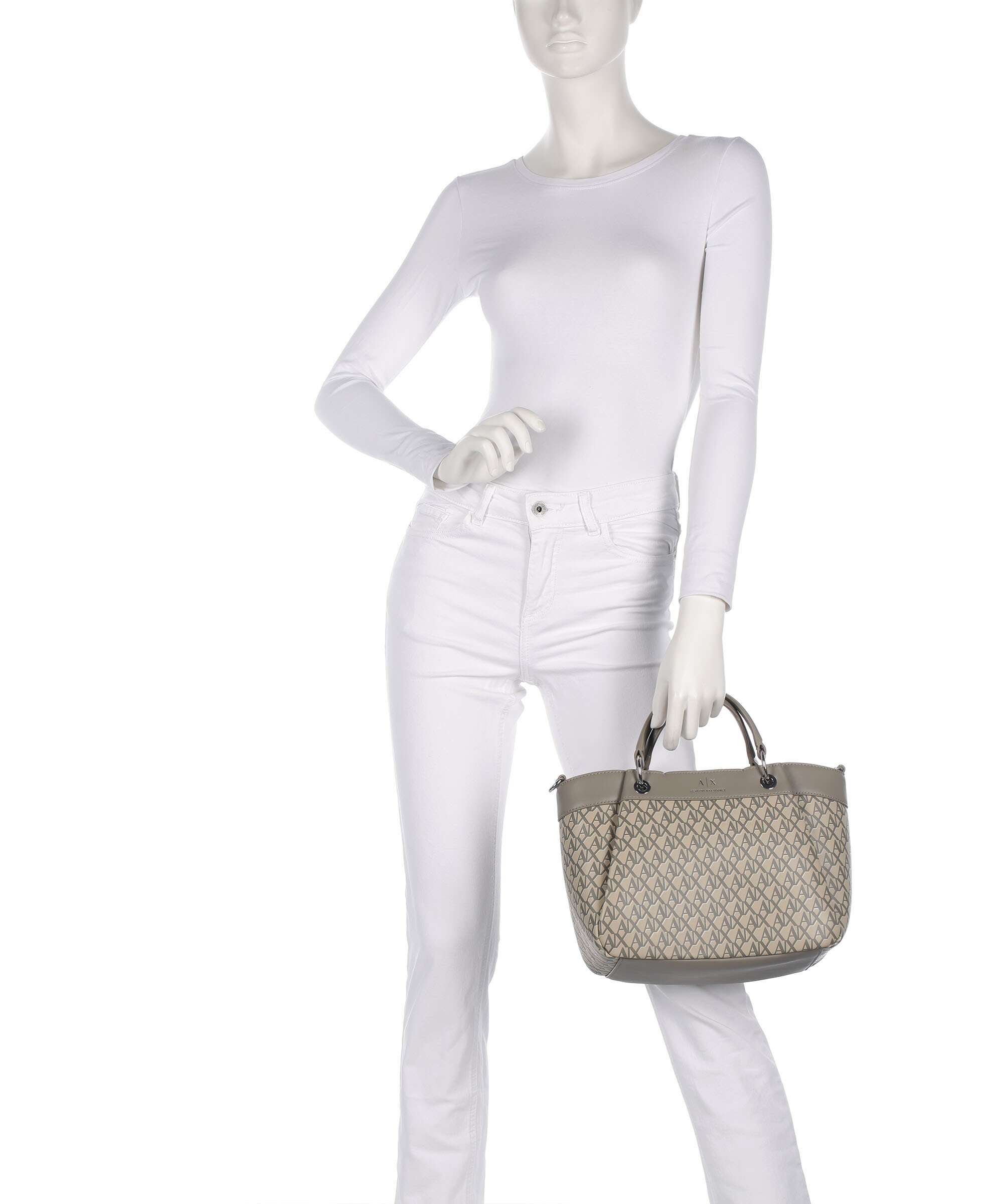 Armani Exchange Wave Monogram M Handbag sound sand/brown bass