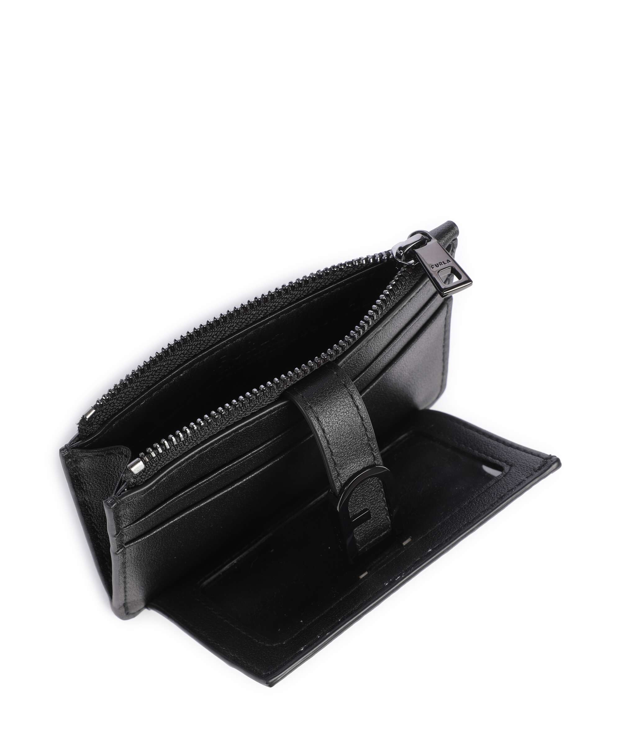 Furla Flow M Credit card holder nero