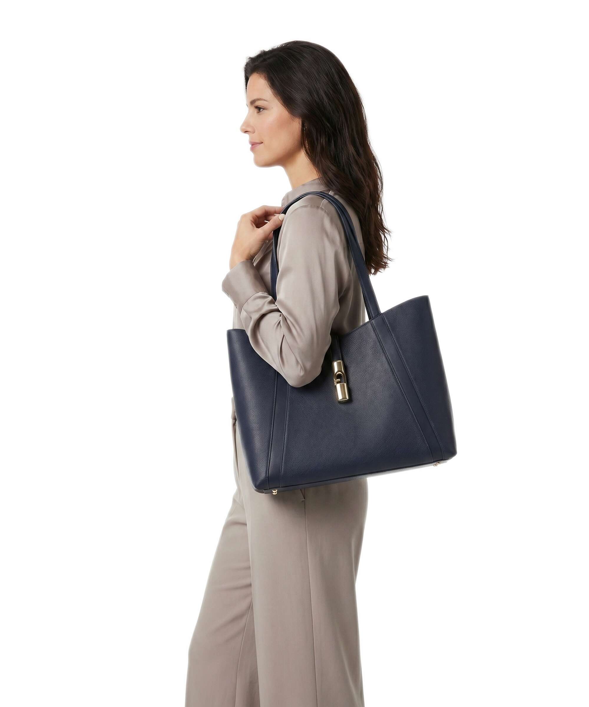 Furla Goccia L Tote bag blu reale