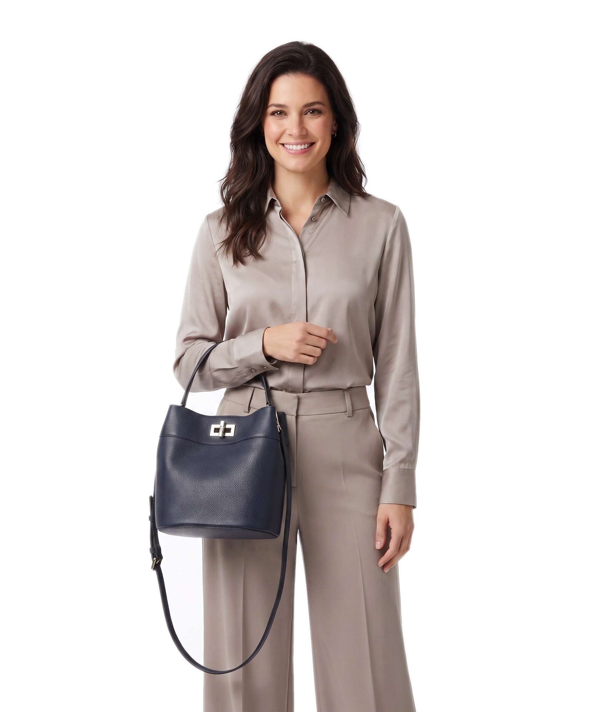 Furla Amelia M Bucket bag ink blue