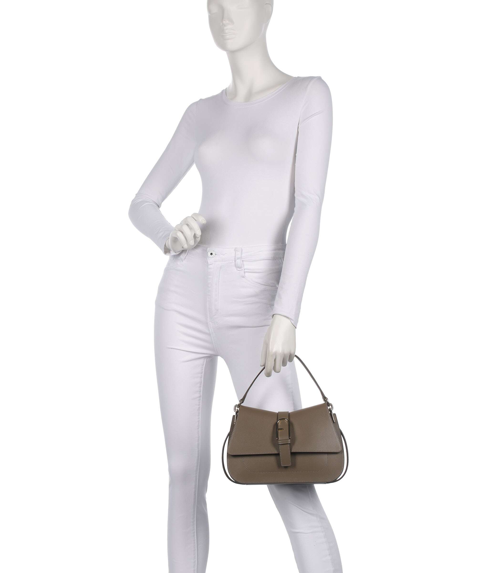 Furla Flow M Handbag muddy gray
