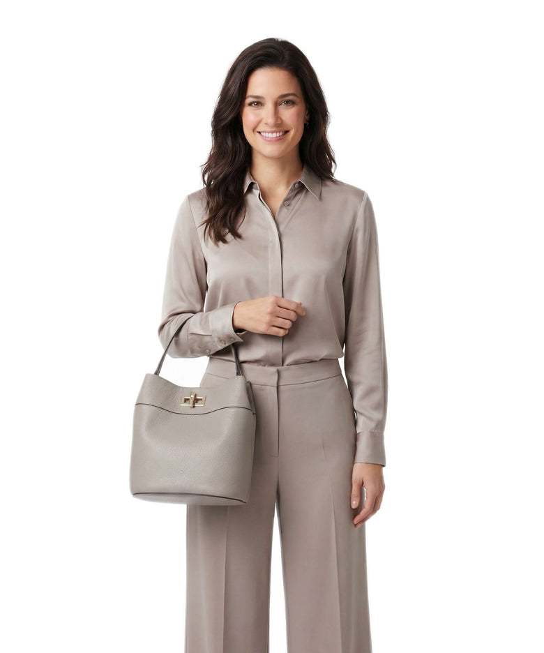 Furla Amelia M Bucket bag cachemire gray