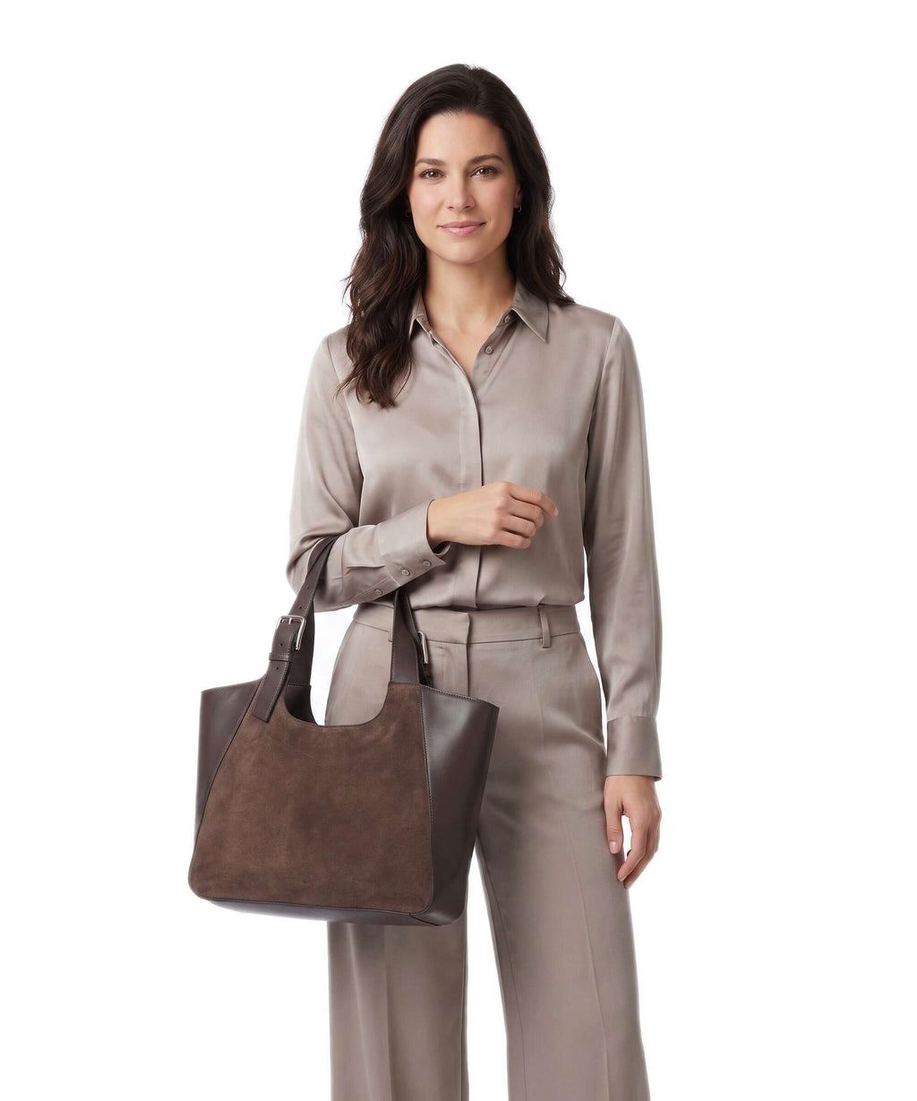Furla Dora M Tote bag toni cioccolato