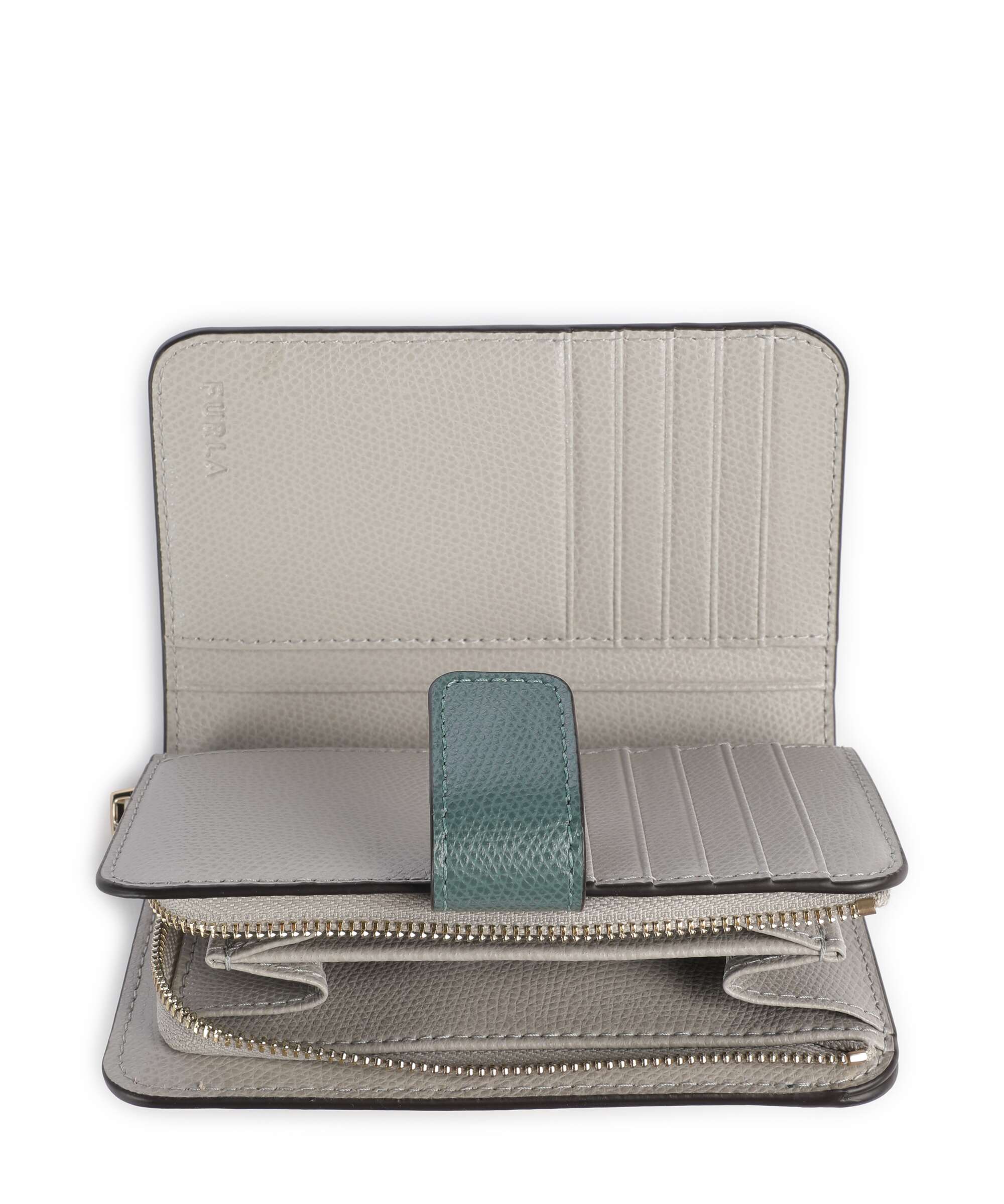 Furla Camelia M Wallet edera green/stone gray