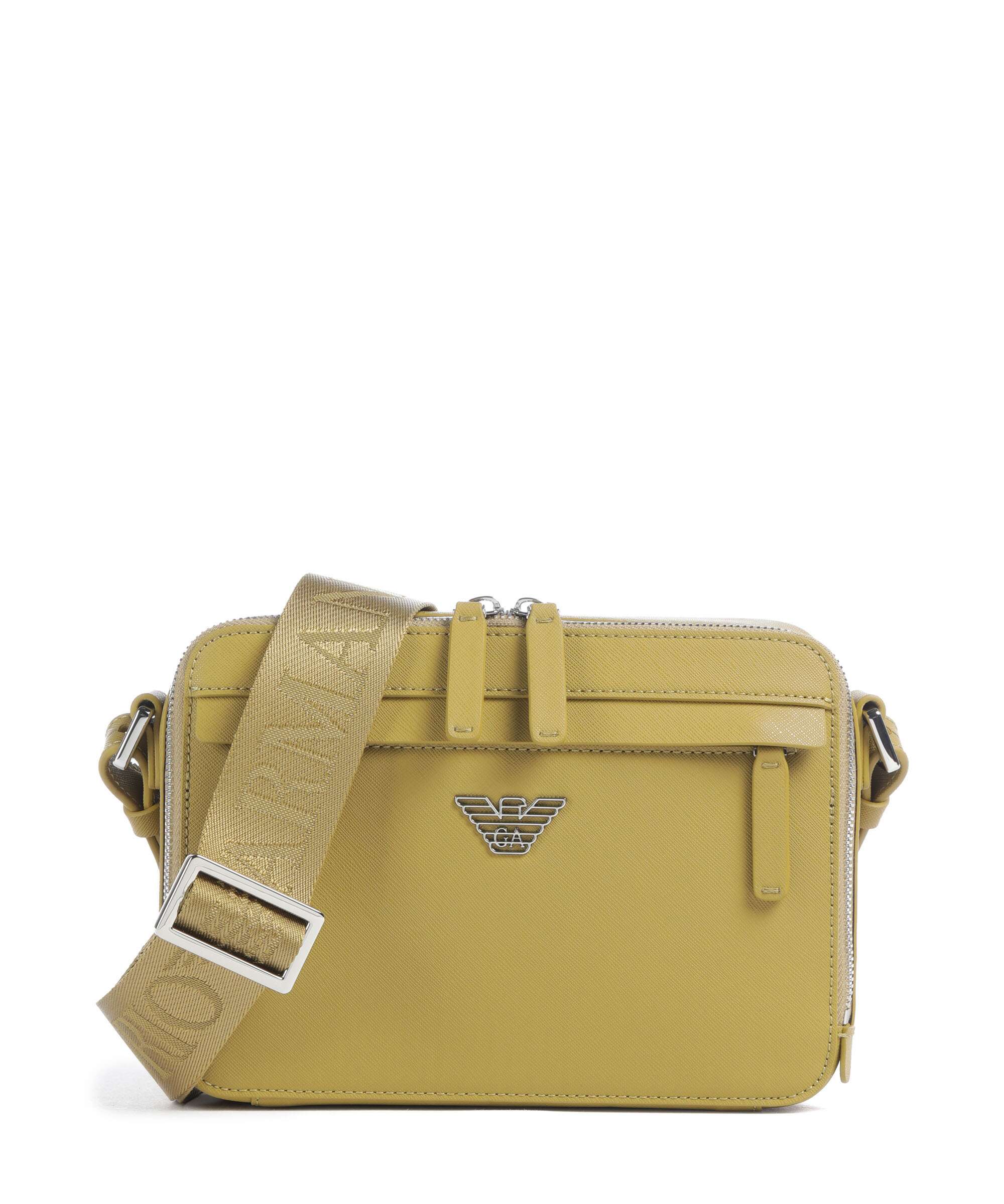 Emporio Armani Business Regenerated Crossbody bag ecru olive