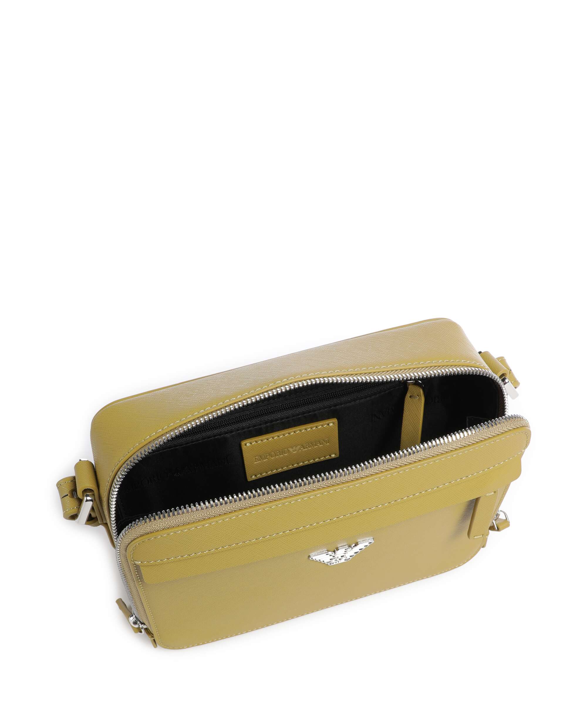 Emporio Armani Business Regenerated Crossbody bag ecru olive