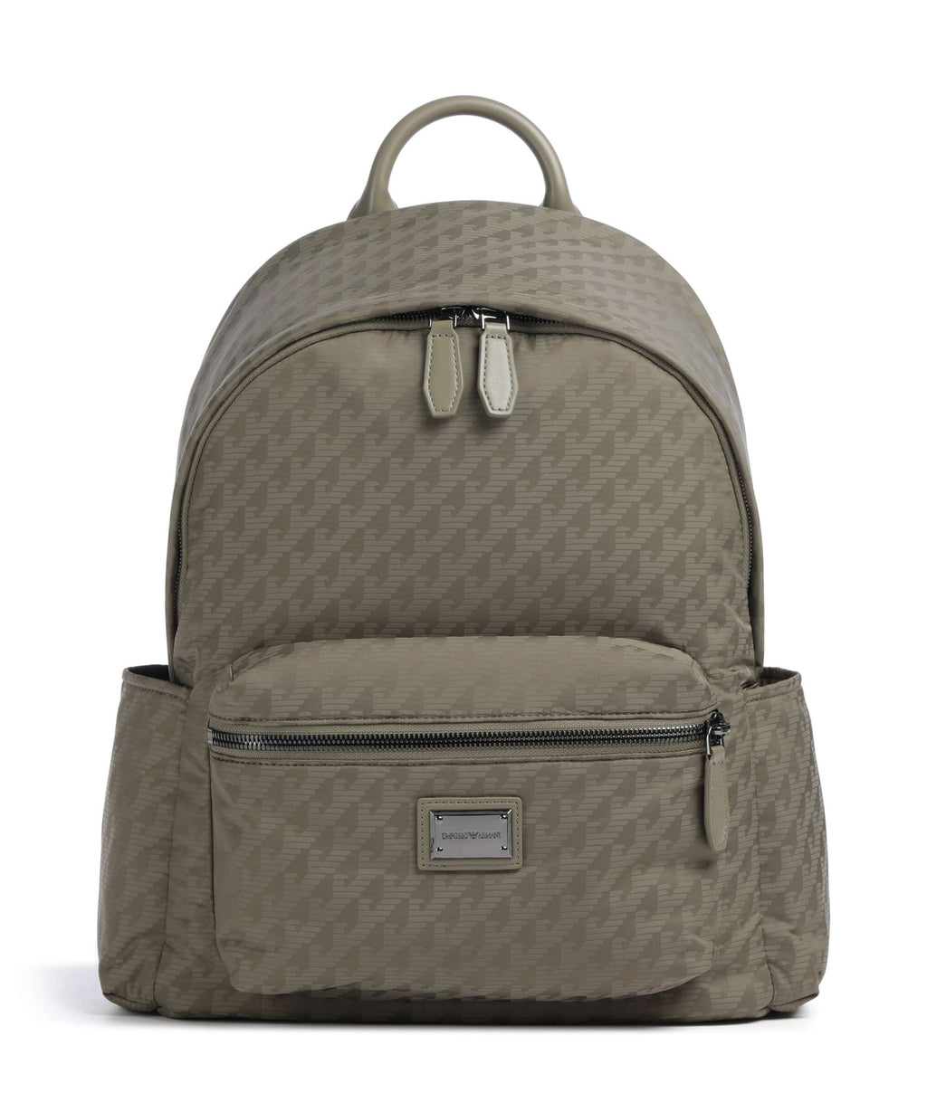 Emporio Armani Eagle All Over Backpack stone gray