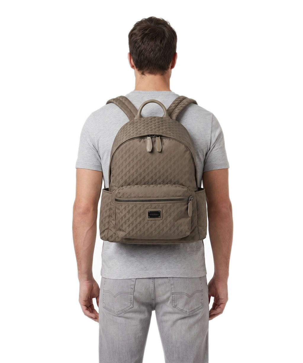 Emporio Armani Eagle All Over Backpack stone gray