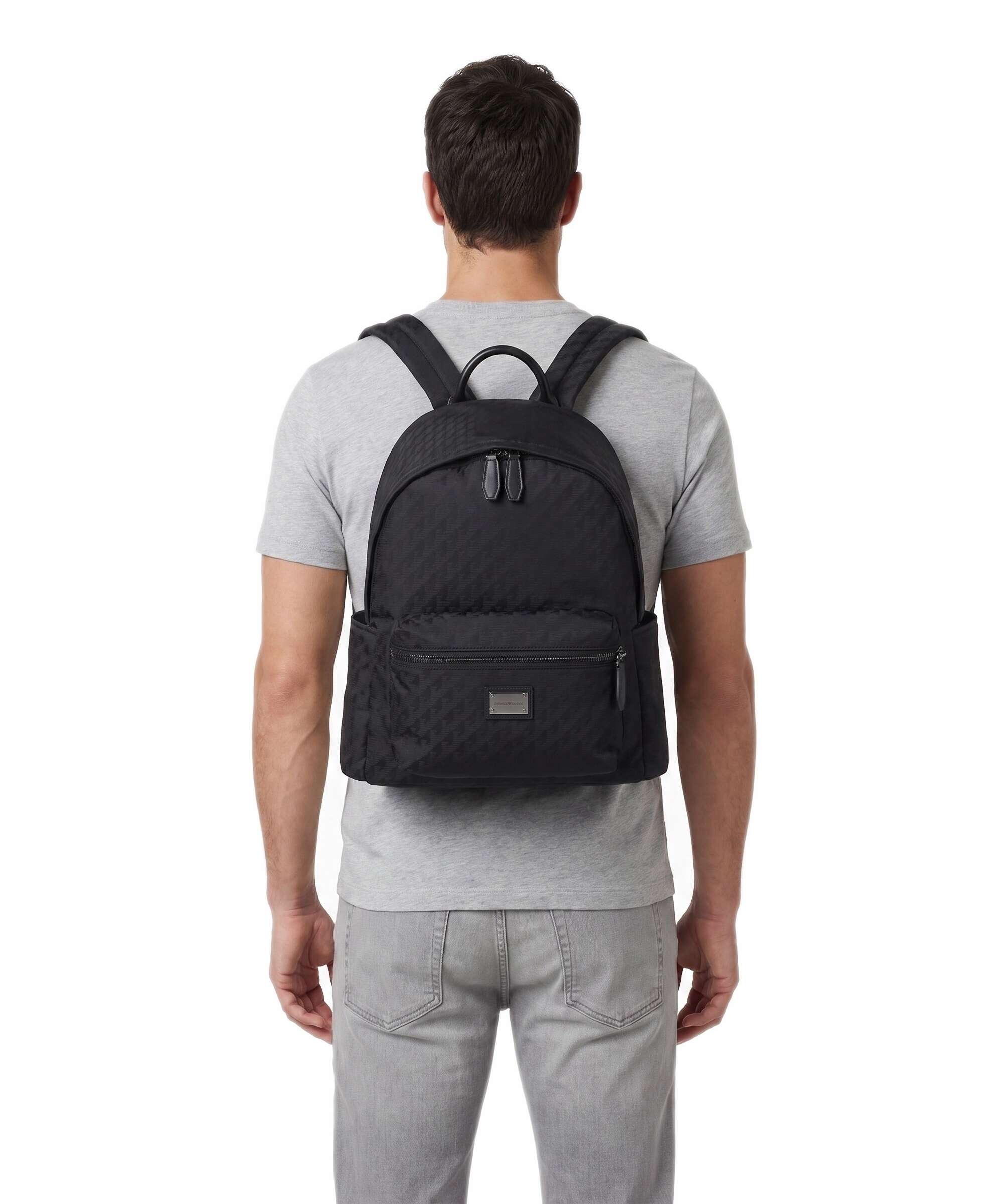 Emporio Armani Eagle All Over Backpack black beauty