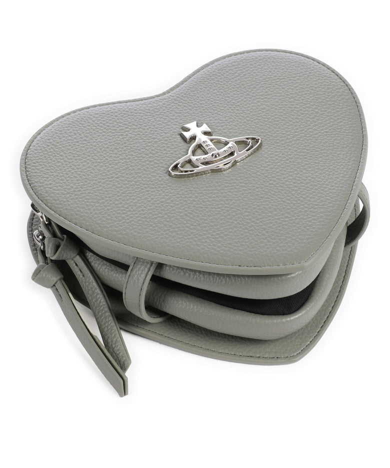 Vivienne Westwood Louise Heart Re-Vegan Grain Crossbody bag green