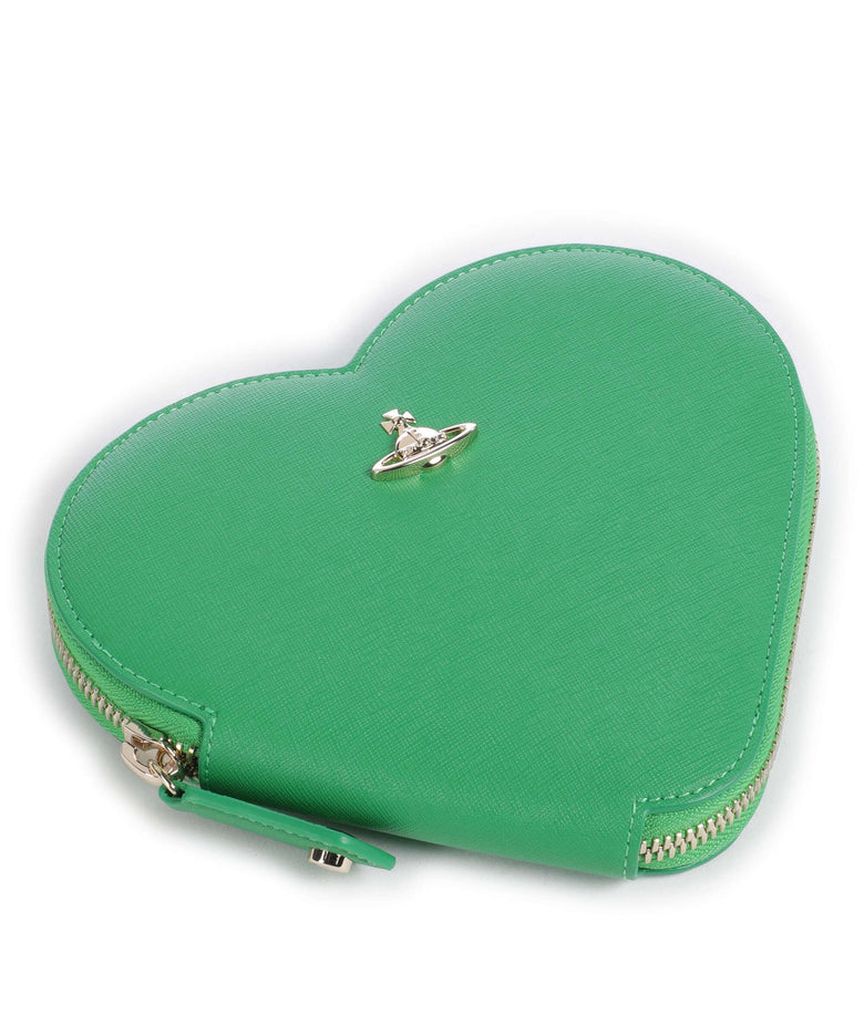 Vivienne Westwood Heart Saffiano Biogreen Crossbody bag bright green