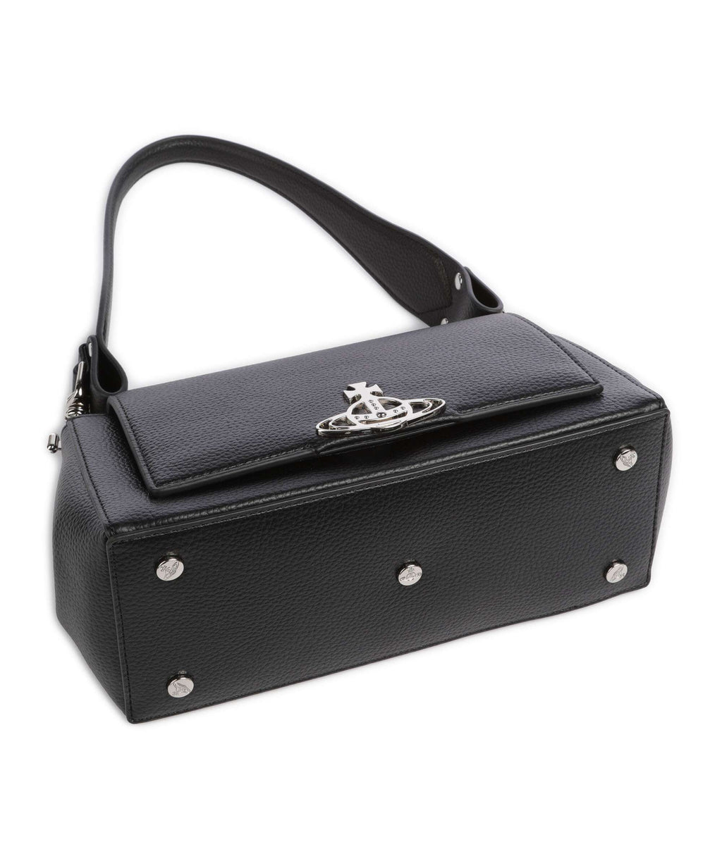 Vivienne Westwood Hazel Re-Vegan Grain Medium Shoulder bag black
