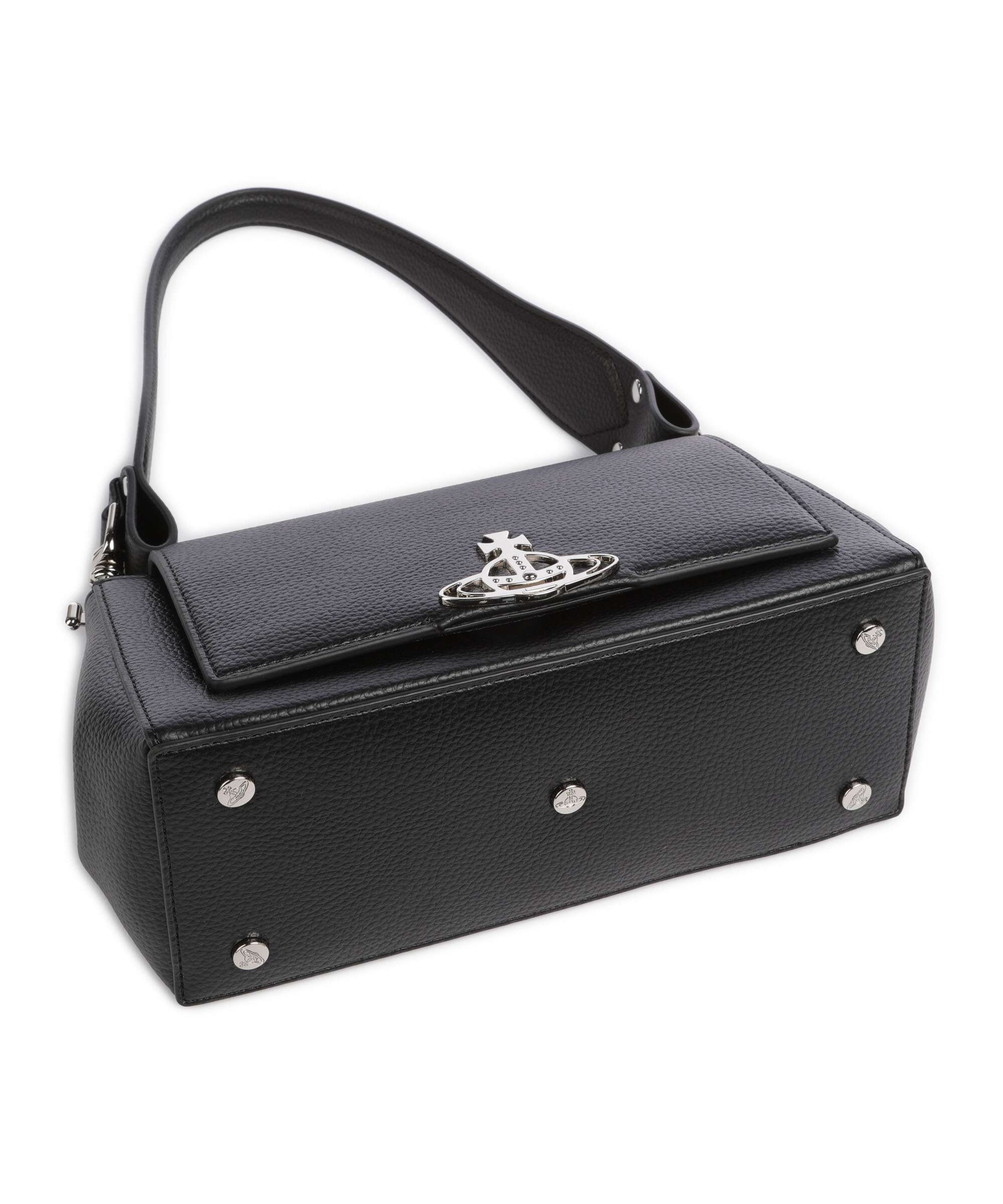 Vivienne Westwood Hazel Re-Vegan Grain Medium Shoulder bag black
