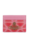 Vivienne Westwood Quilted Nappa Print Credit card holder pink/red