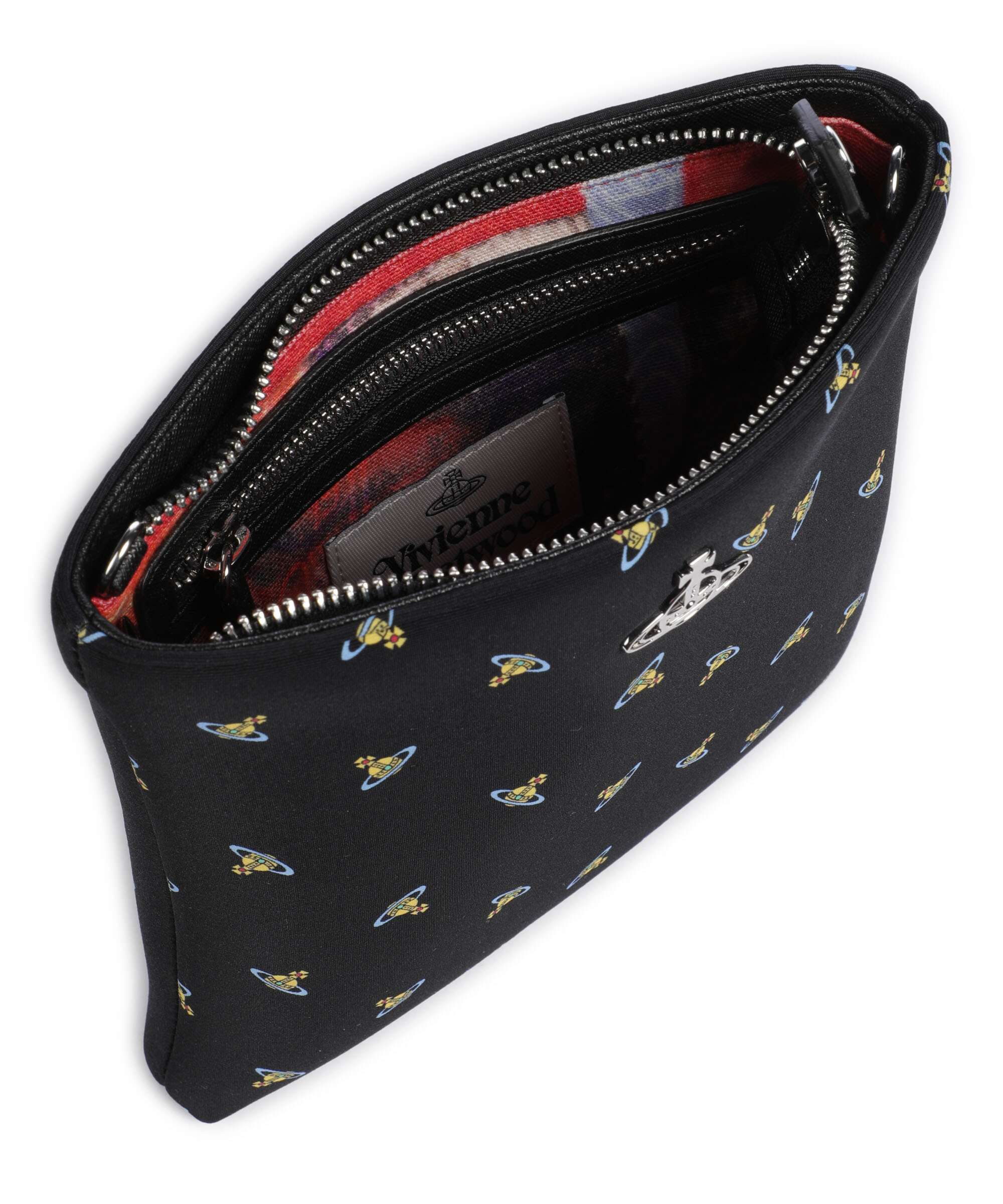 Vivienne Westwood Squire Square Neoprene Printed Crossbody bag black