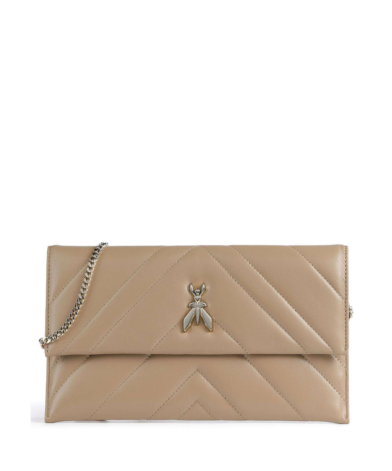 Patrizia Pepe Fly Quilted Crossbody bag winter sand