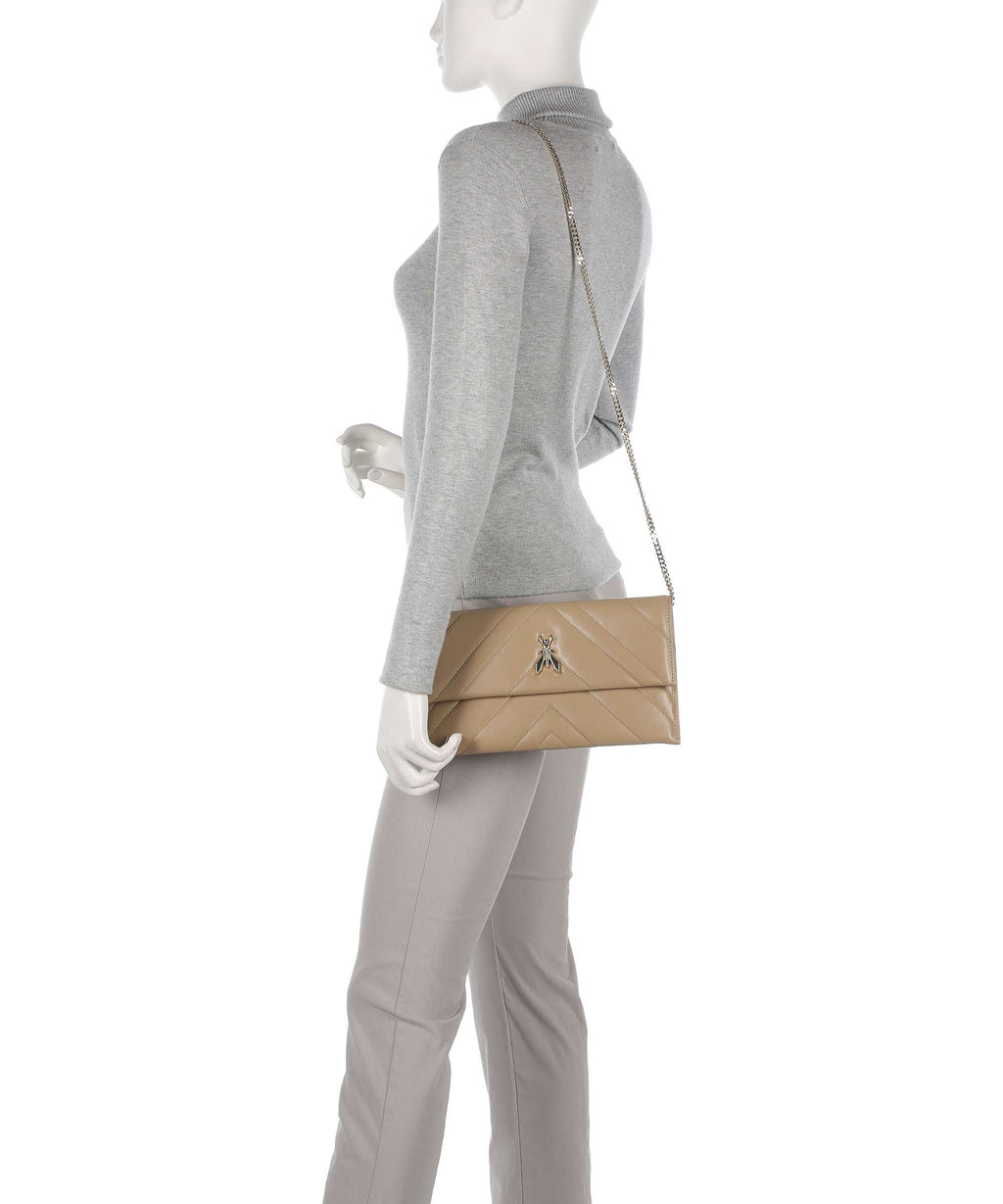 Patrizia Pepe Fly Quilted Crossbody bag winter sand