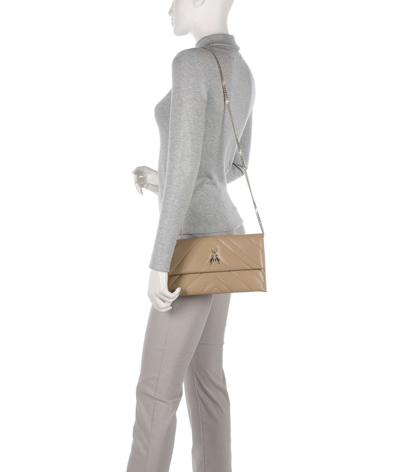 Patrizia Pepe Fly Quilted Crossbody bag winter sand