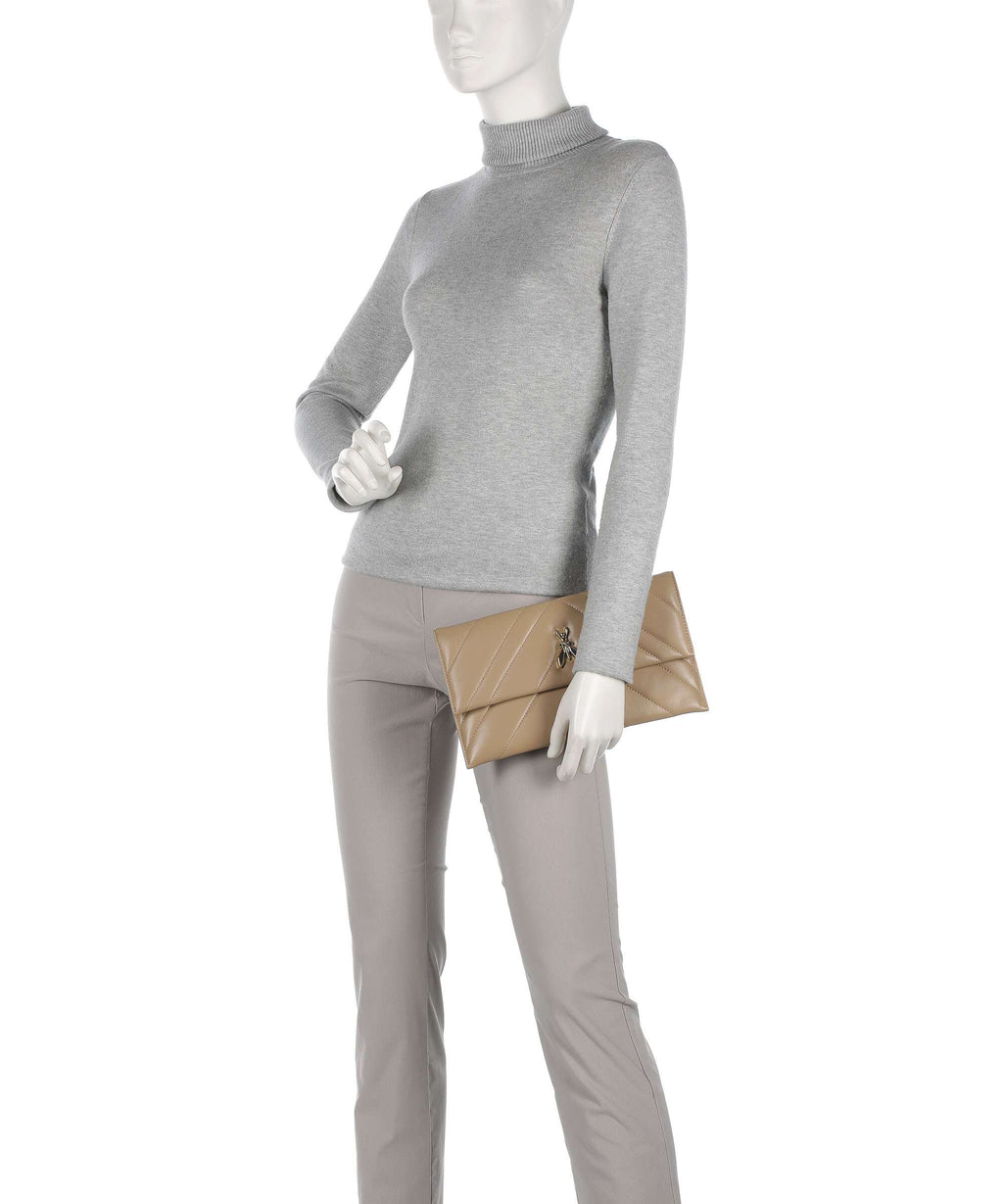Patrizia Pepe Fly Quilted Crossbody bag winter sand