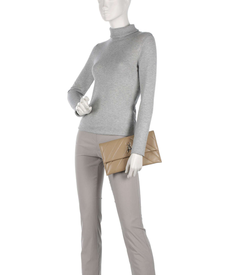 Patrizia Pepe Fly Quilted Crossbody bag winter sand
