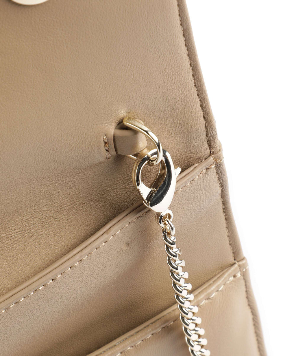 Patrizia Pepe Fly Quilted Crossbody bag winter sand