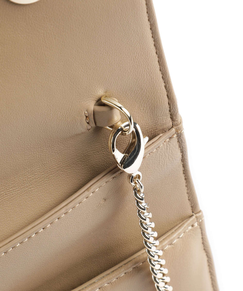 Patrizia Pepe Fly Quilted Crossbody bag winter sand